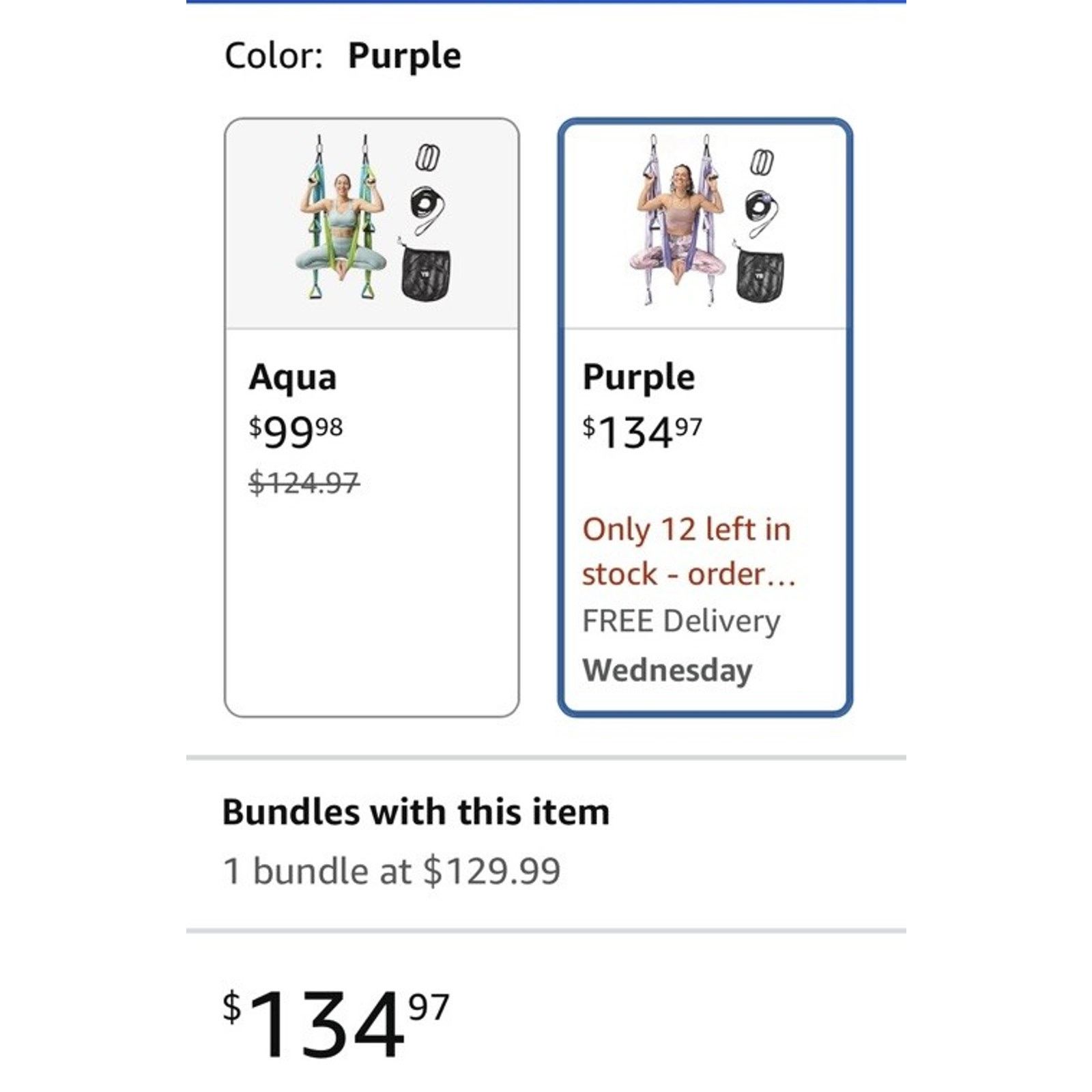 Other YOGABODY Practice is Everything Yoga Trapeze Swing Purple Size ONE SIZE - 7 Thumbnail