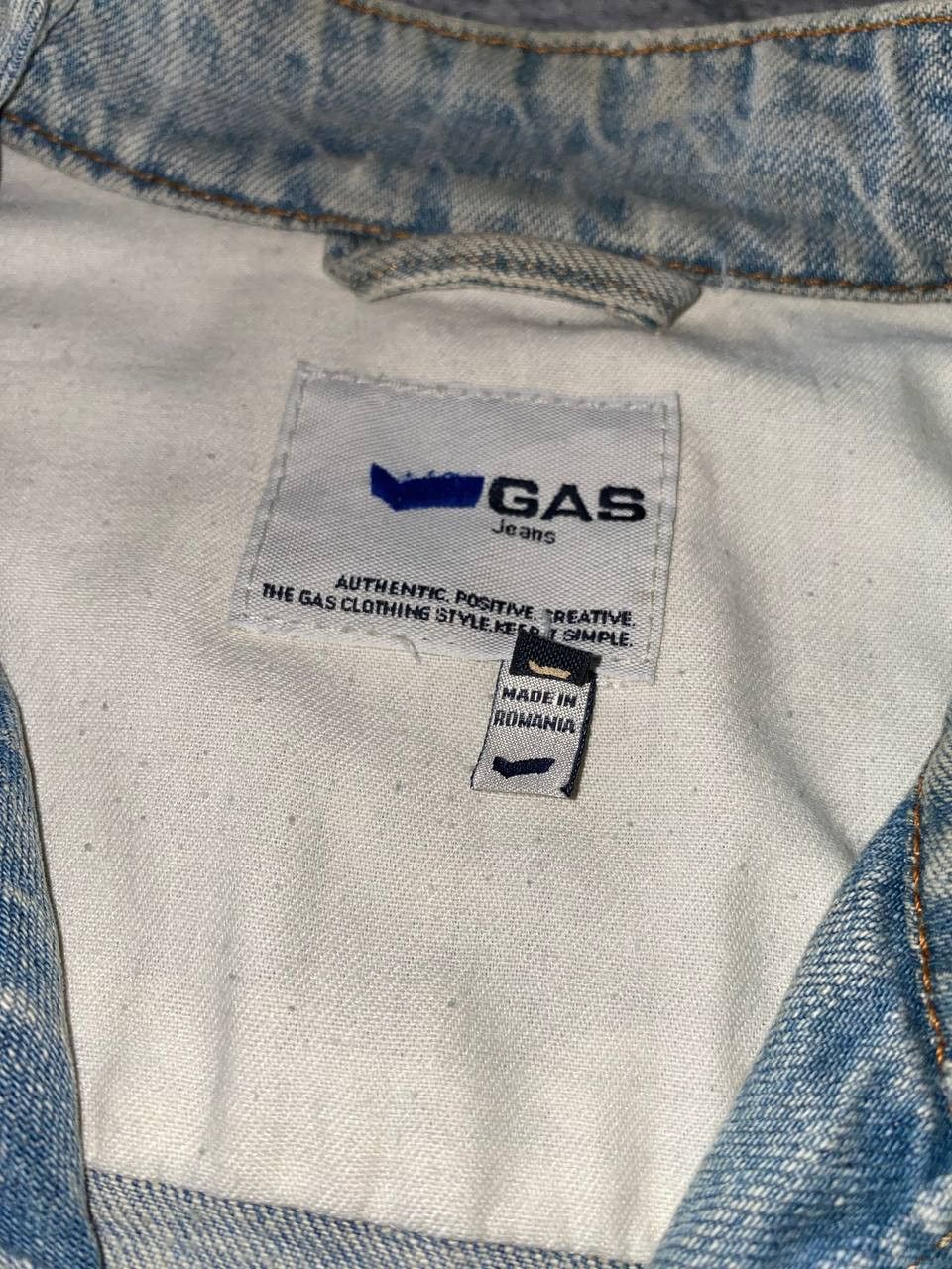 GAS GAS Distressed Denim Biker Jacket Size US M / EU 48-50 / 2 - 8 Thumbnail