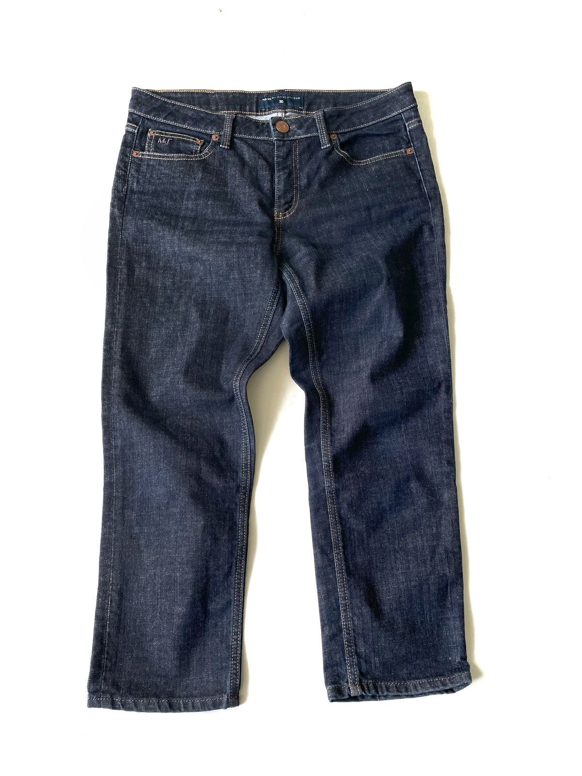 Marc Jacobs Women Blue Indigo Denim Jeans Mom Fit Size 30