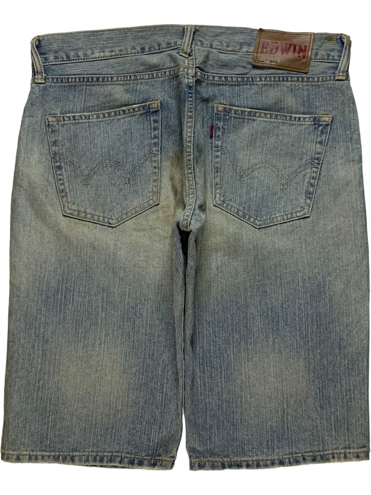 Edwin × Japanese Brand SALES🔥Vintage Japan Edwin Mud Wash Baggy Jean Shorts Jorts Size US 35 - 2 Thumbnail