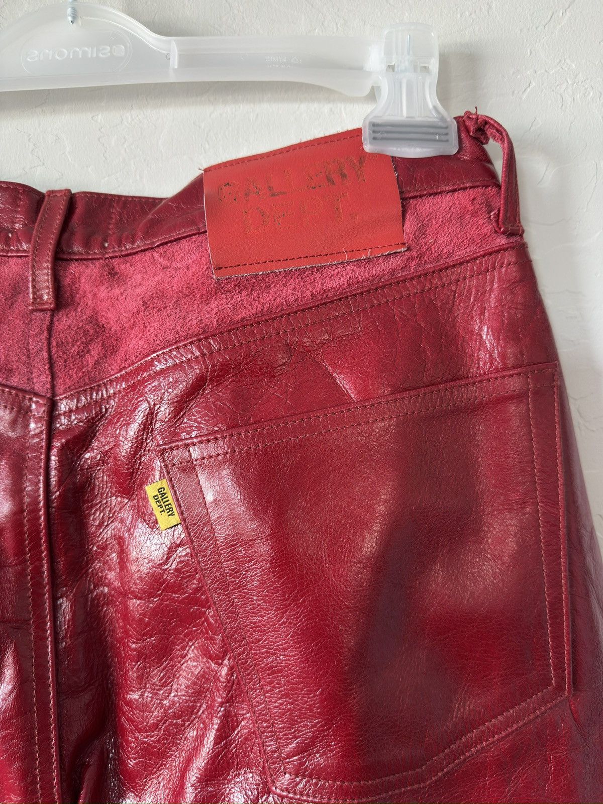 Gallery Dept. $6500 Red Leather-Suede Bronco Pants Size US 32 / EU 48 - 7 Thumbnail