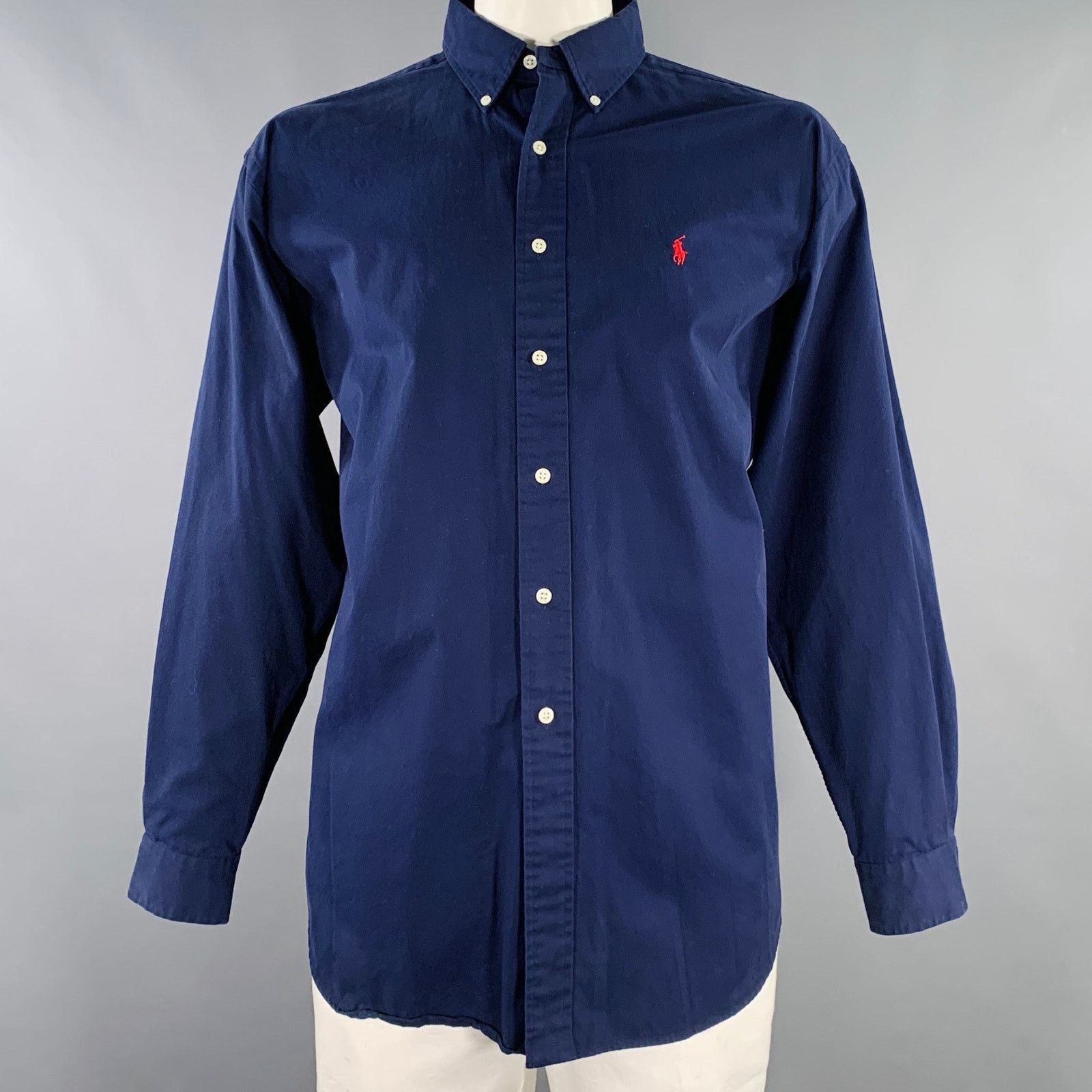 Ralph Lauren Size XL Blake Navy Cotton Button Down Long Sleeve Shirt Size US XL / EU 56 / 4 - 1 Thumbnail