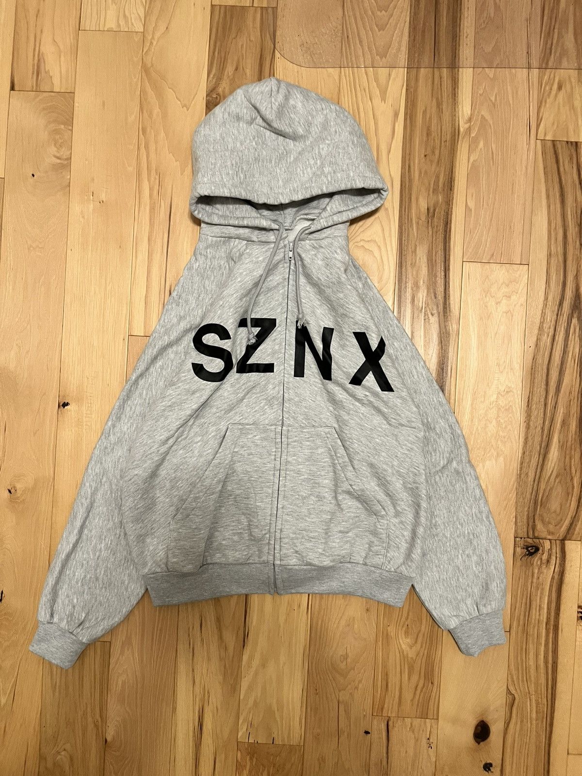 Yeezy SZNX grey zipper hoodie