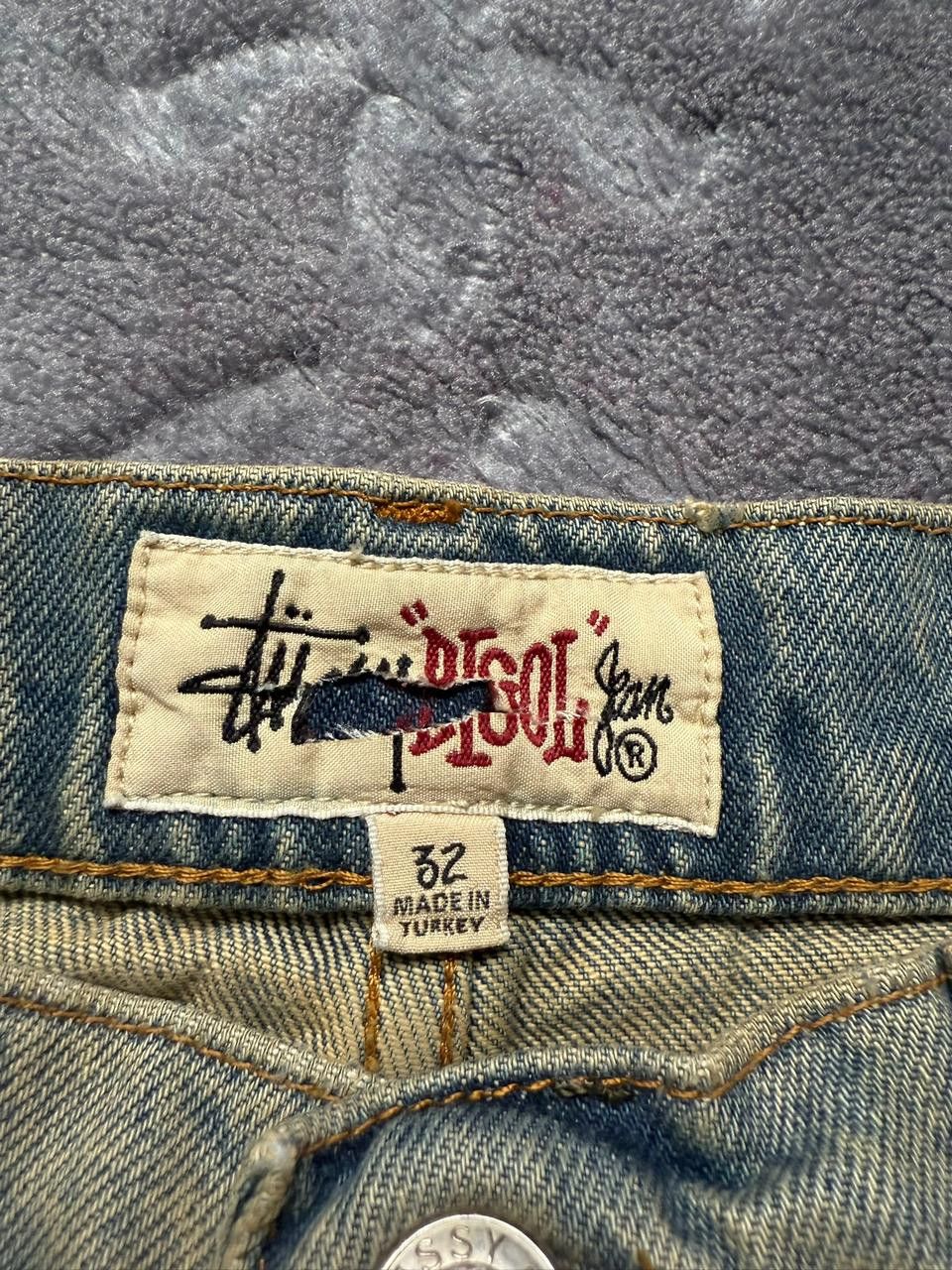 Stussy CC28 Beach Wash Big Ol Jeans in Blue/Beach Wash Size 32" / US 10 / IT 46 - 4 Thumbnail