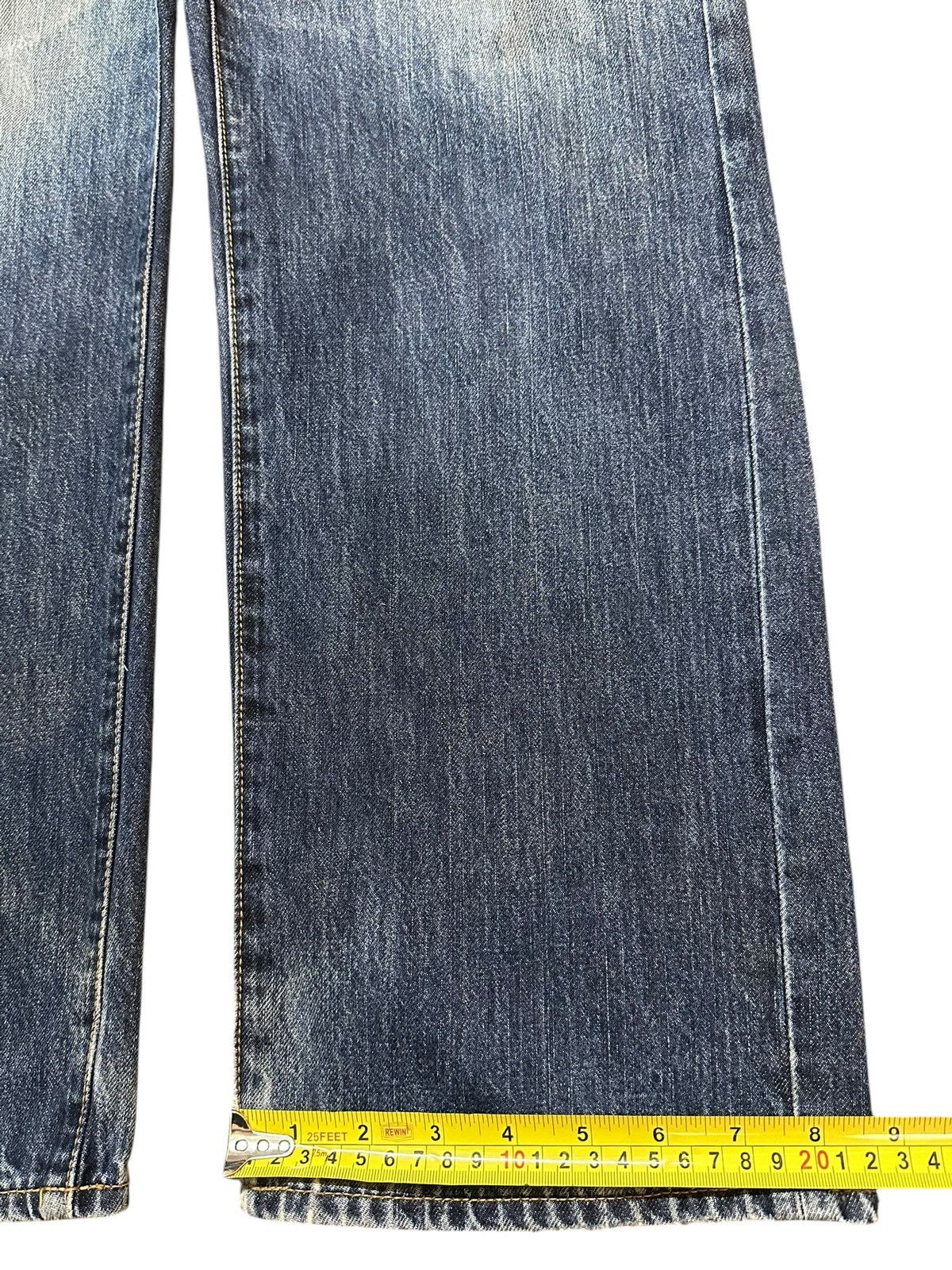 GU Vintage Japanese Brand GU Faded Wash Distressed Baggy Jeans Size US 34 / EU 50 - 16 Thumbnail