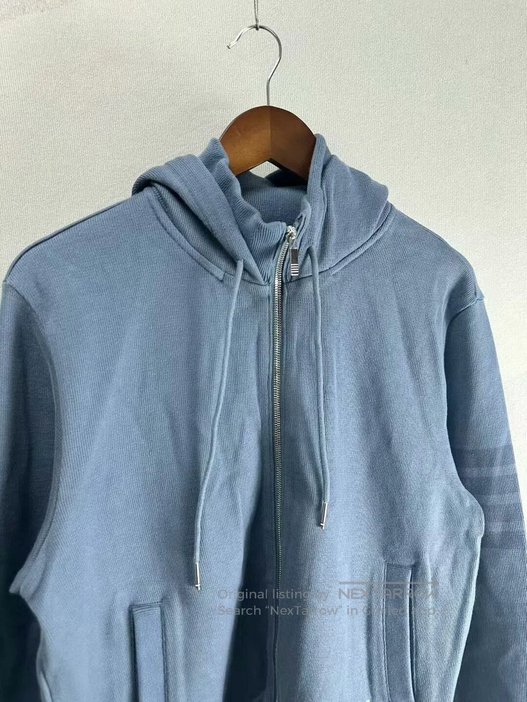 Thom Browne thom browne zip-up hooded jacket in blue. Size US M / EU 48-50 / 2 - 2 Thumbnail