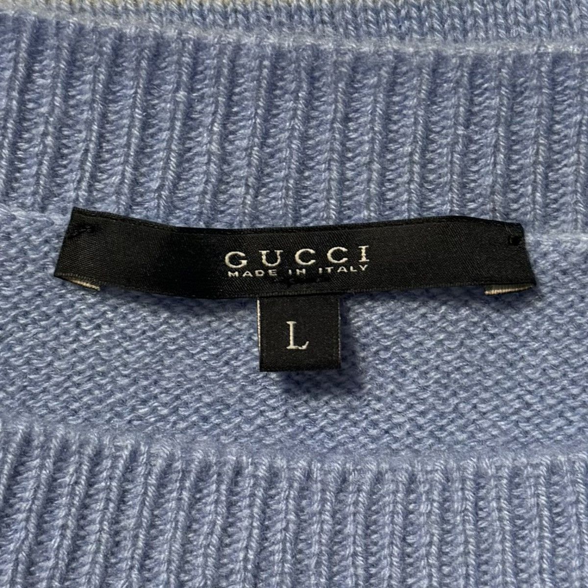 Gucci Authentic Gucci Knit Sweater with Beaded Flowers and Stripes Size L / US 10 / IT 46 - 2 Thumbnail