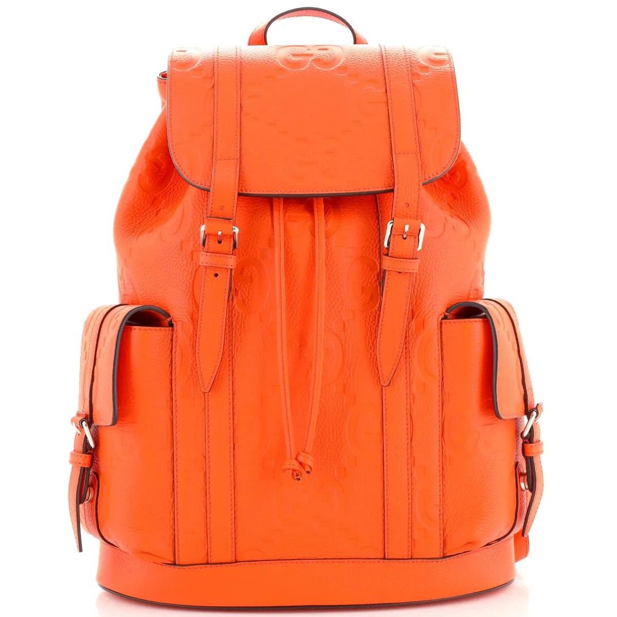 Gucci 💥LIMITED💥Gucci GG Jumbo Leather Logo Embossed Backpack Size ONE SIZE - 1 Thumbnail