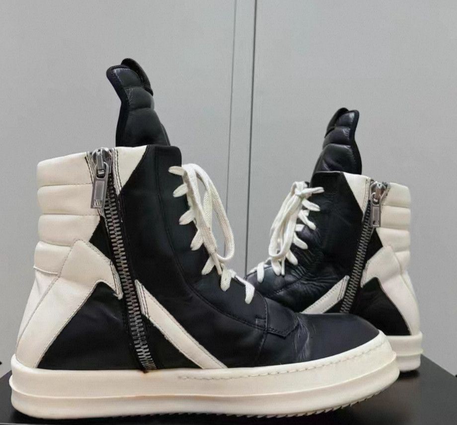 Rick Owens rick owens black leather sneakers size 41.5. Size US 8 / EU 41 - 5 Thumbnail