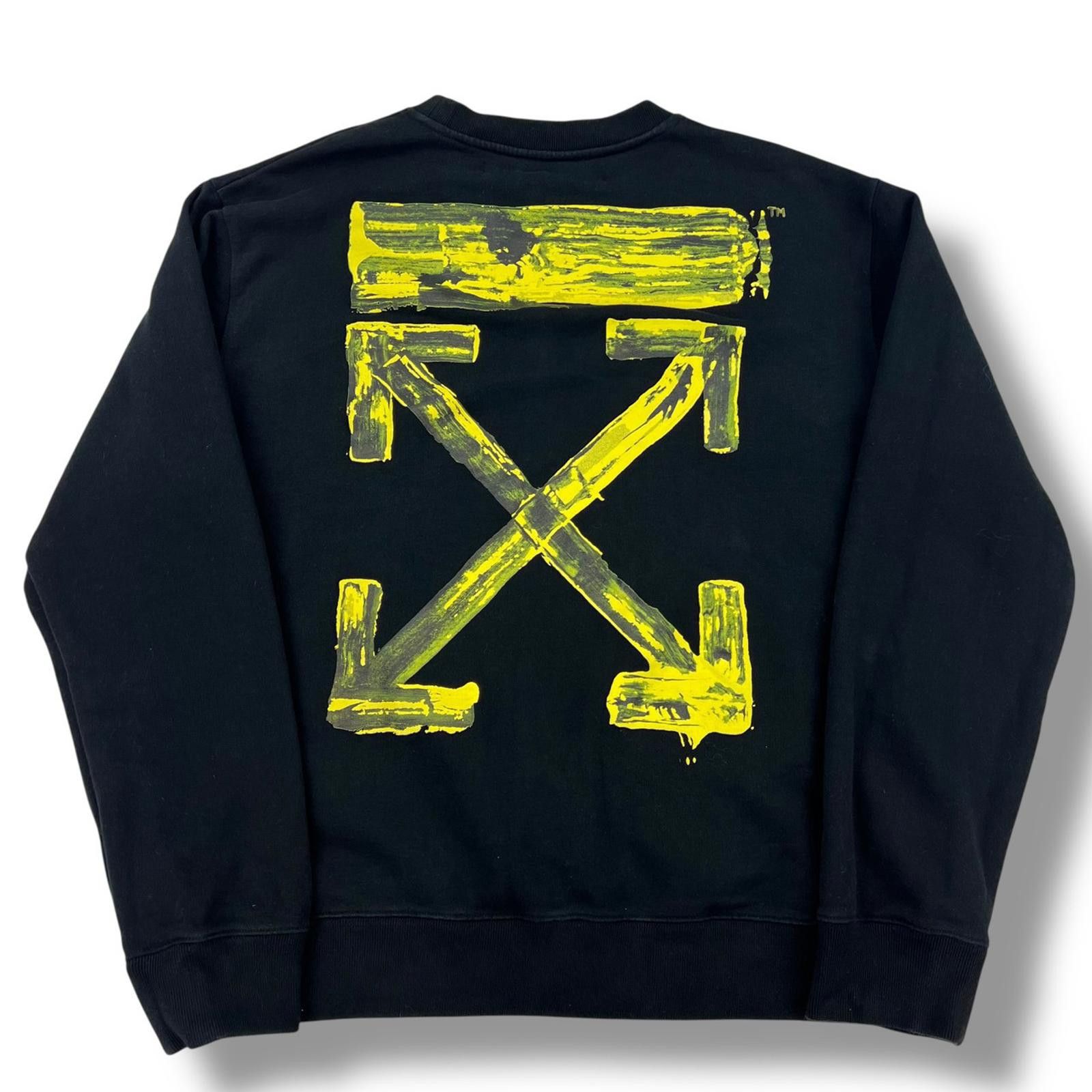 Off-White Off-White Yellow Acrylic Arrows Sweatshirt Size US XXL / EU 58 / 5 - 2 Thumbnail
