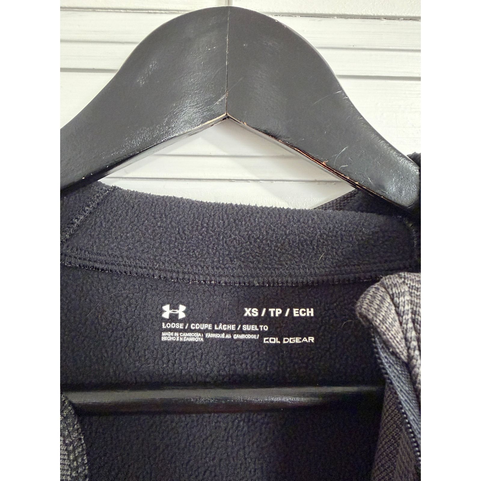Under Armour Under Armour ColdGear Women's Dark Gray Zip-Up Hoodie Sz XS Size XS / US 0-2 / IT 36-38 - 3 Thumbnail