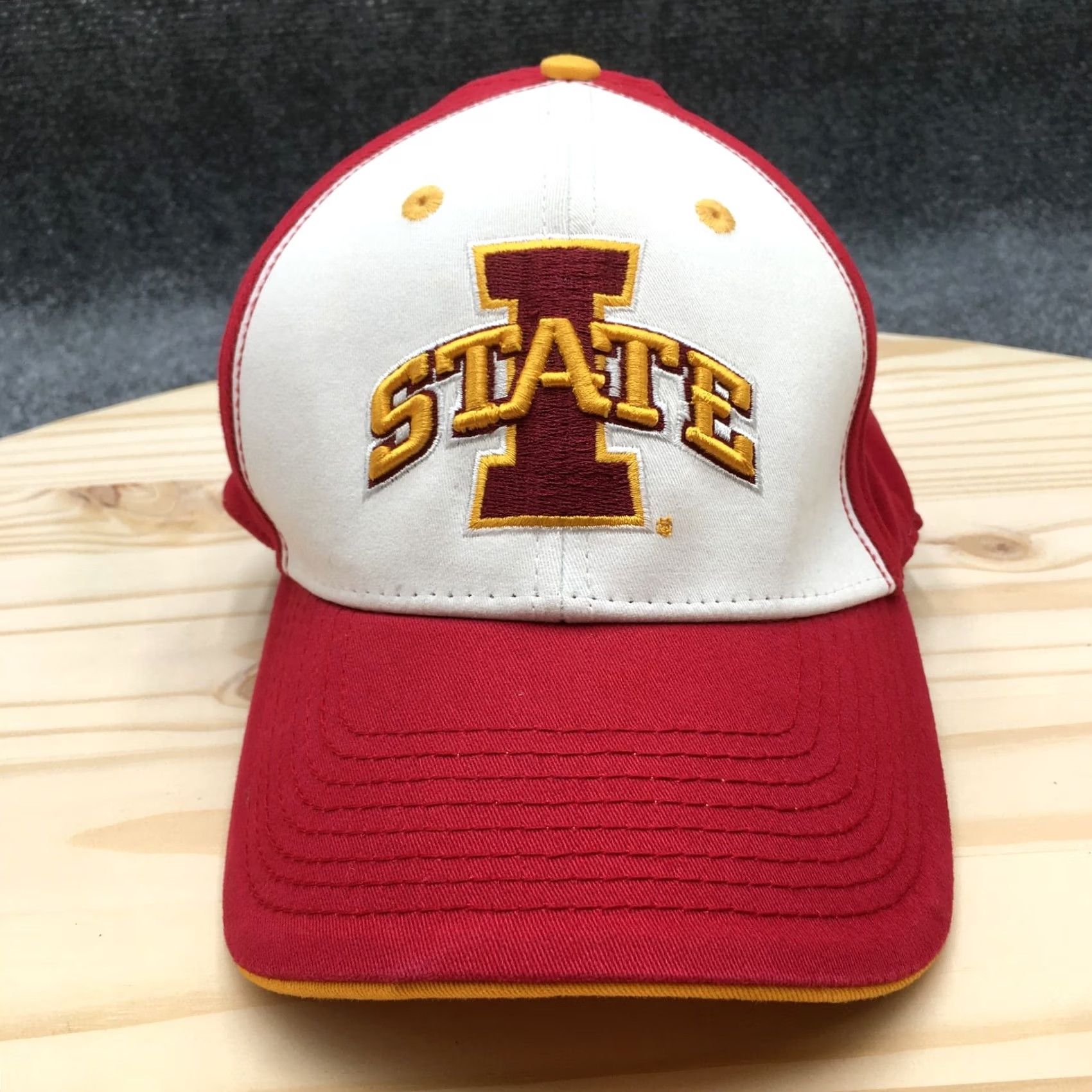 Vintage Iowa State University Cyclones Hat Baseball Cap Fitted One Size Red White Mens Size ONE SIZE - 3 Thumbnail