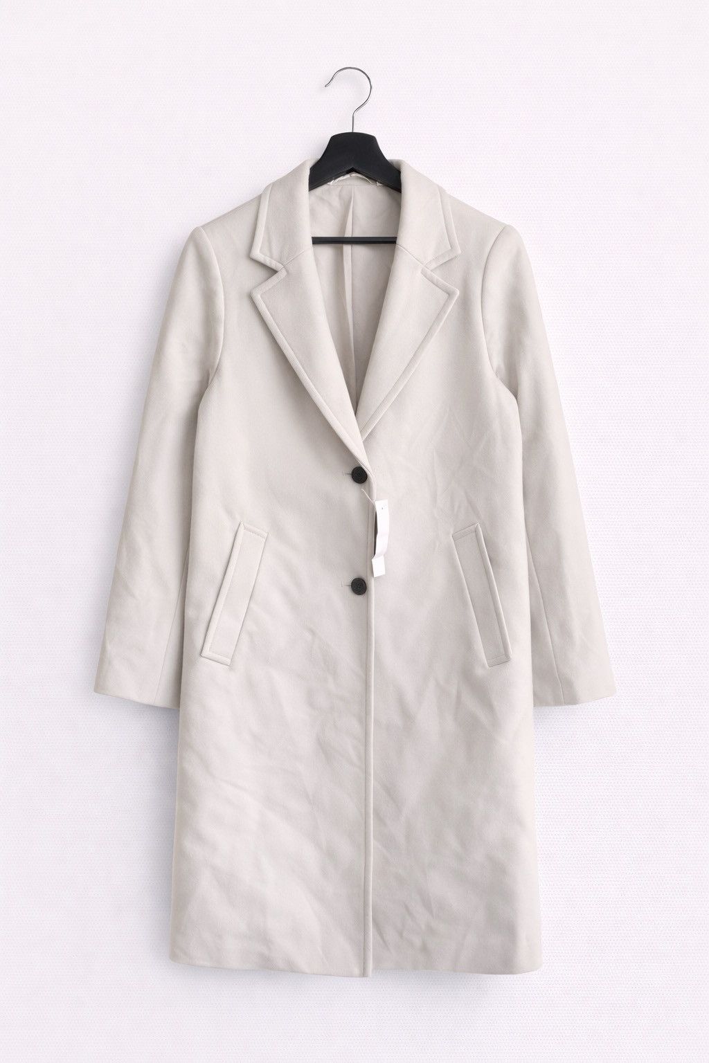 GU GU Light Beige Long Coat – Minimalist Single-Breasted Coat Size M / US 6-8 / IT 42-44 - 1 Thumbnail