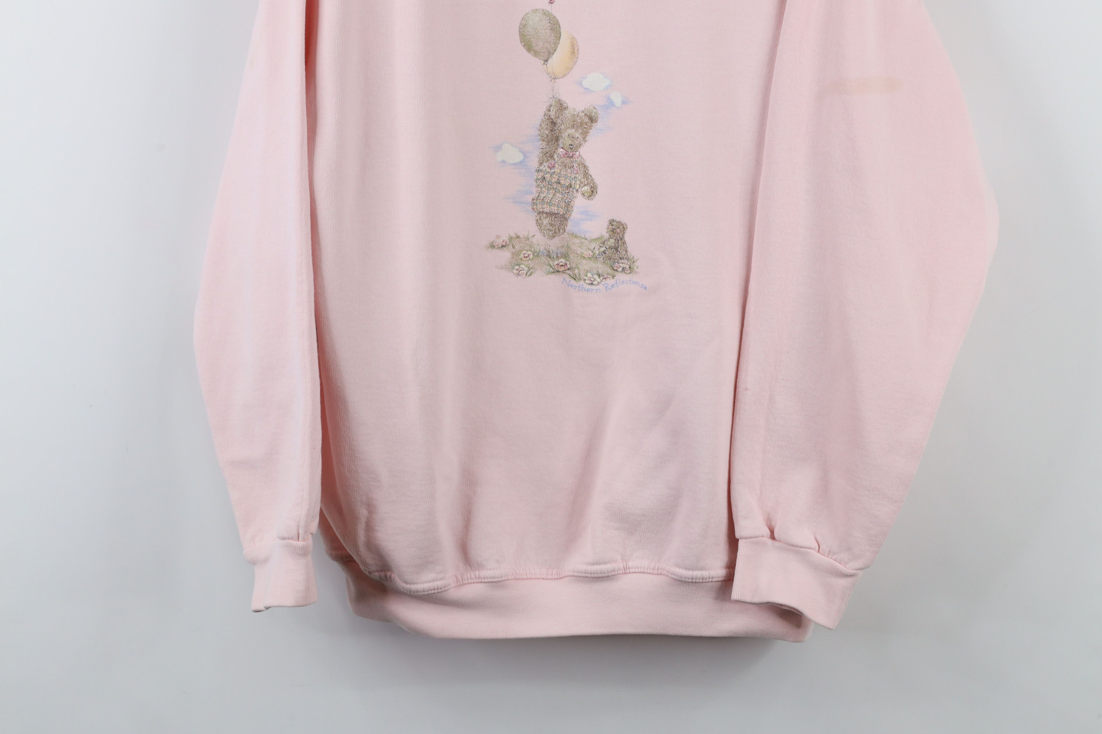 Vintage Vintage 90s Streetwear Balloon Teddy Bear Sweatshirt Size L / US 10 / IT 46 - 3 Thumbnail