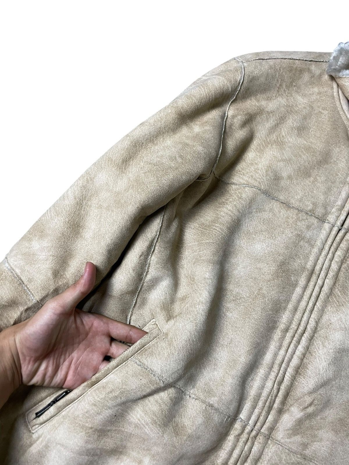 Japanese Brand × Vintage VILLAND Shearling Jacket with Fleece Lining (87) Size US L / EU 52-54 / 3 - 5 Thumbnail