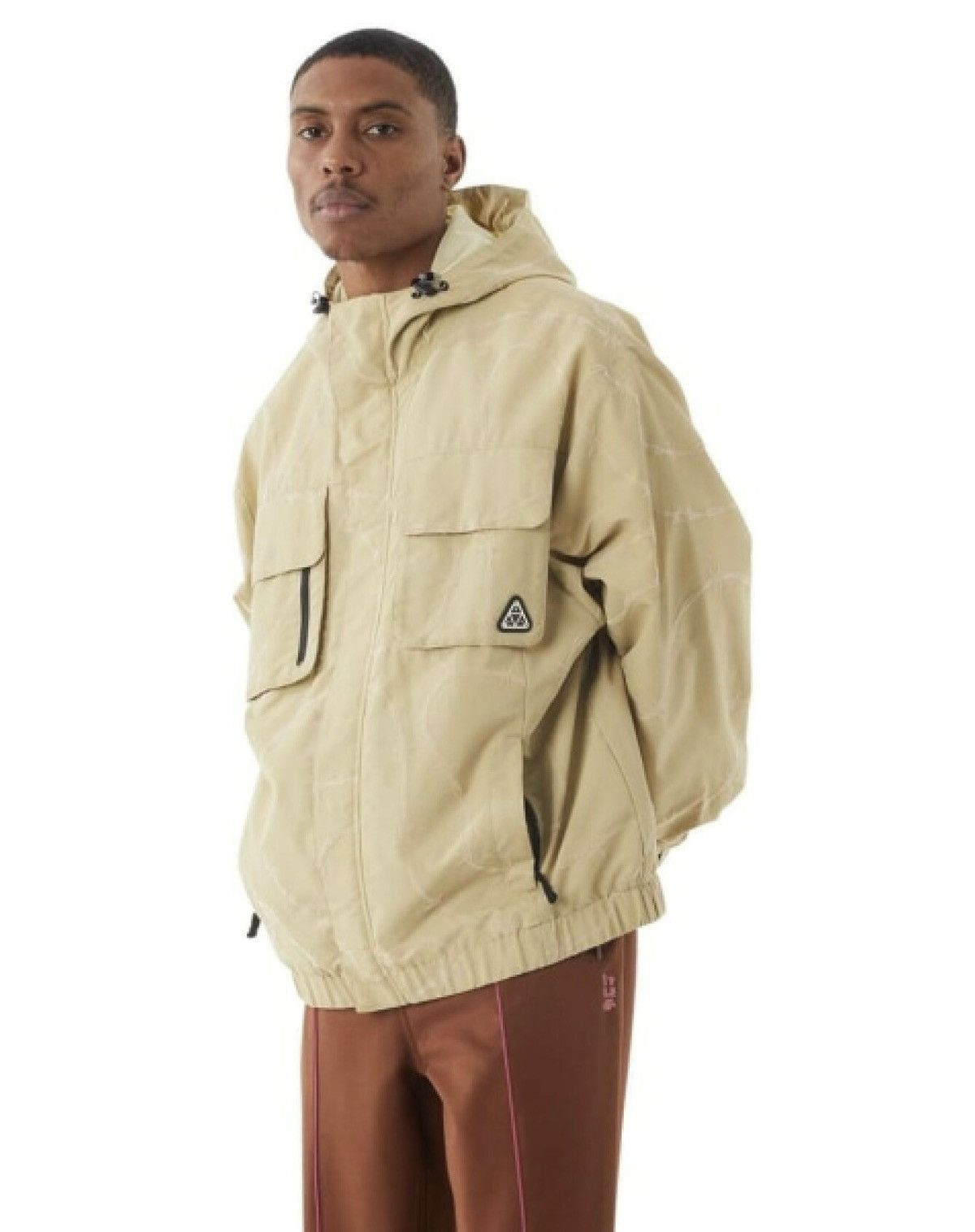 Huf HUF Barbed Wire Jacket Beige Hooded Streetwear UtilityJacket Size US L / EU 52-54 / 3 - 22 Thumbnail