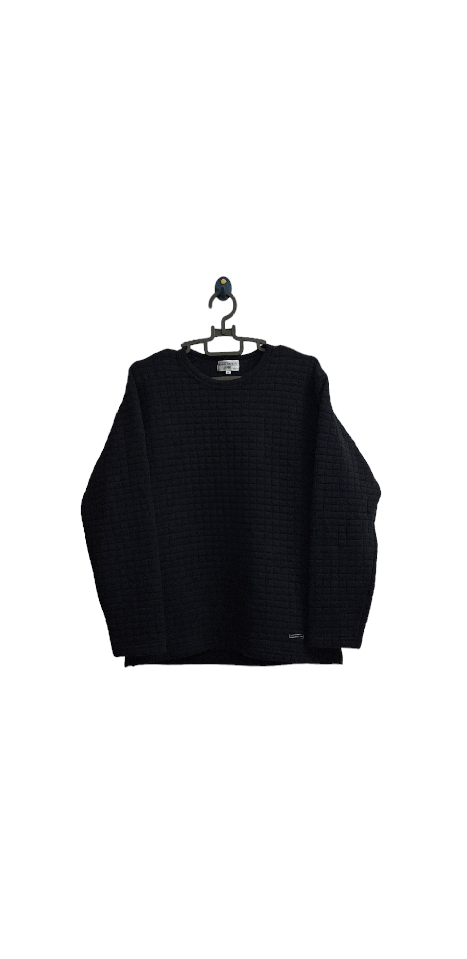image of Kansai Yamamoto Homme Quilted Sweatshirt in Black, Men's (Size Medium)