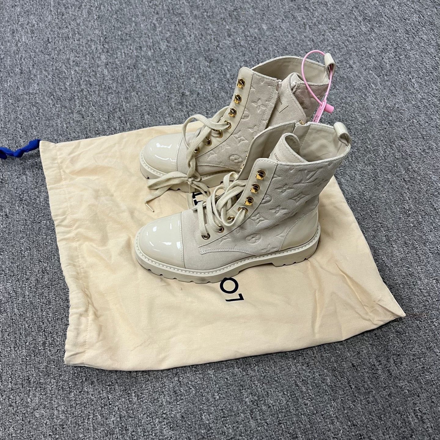 Louis Vuitton Louis Vuitton Territory Monogram Combat Boots Size US 5 / IT 35 - 1 Thumbnail