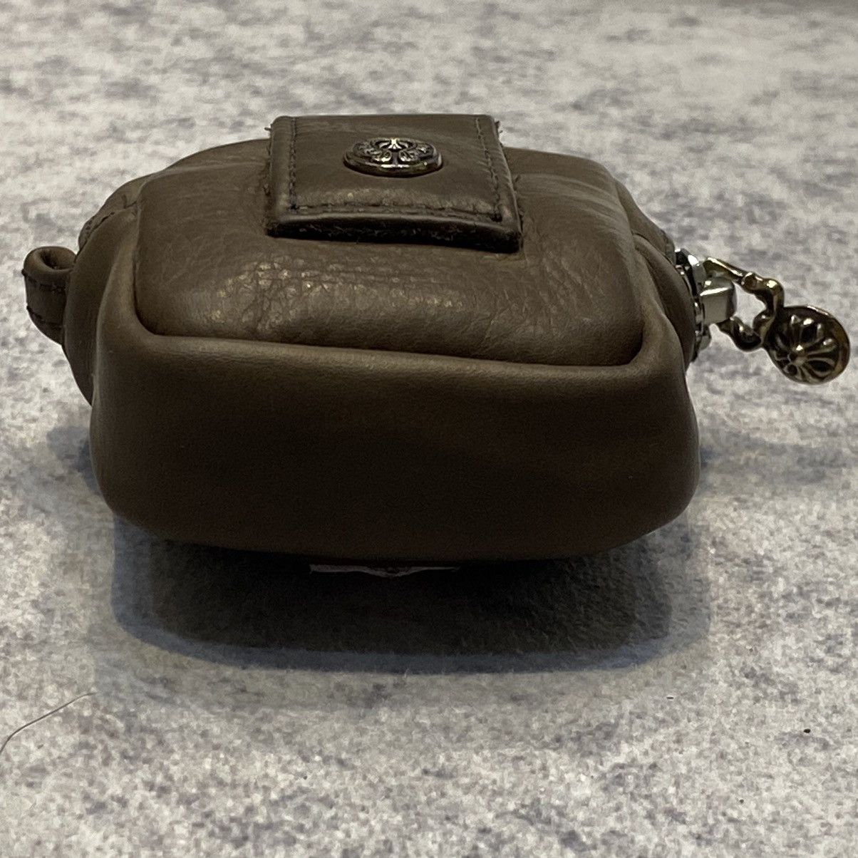 Chrome Hearts Leather cross patch AirPod case bag