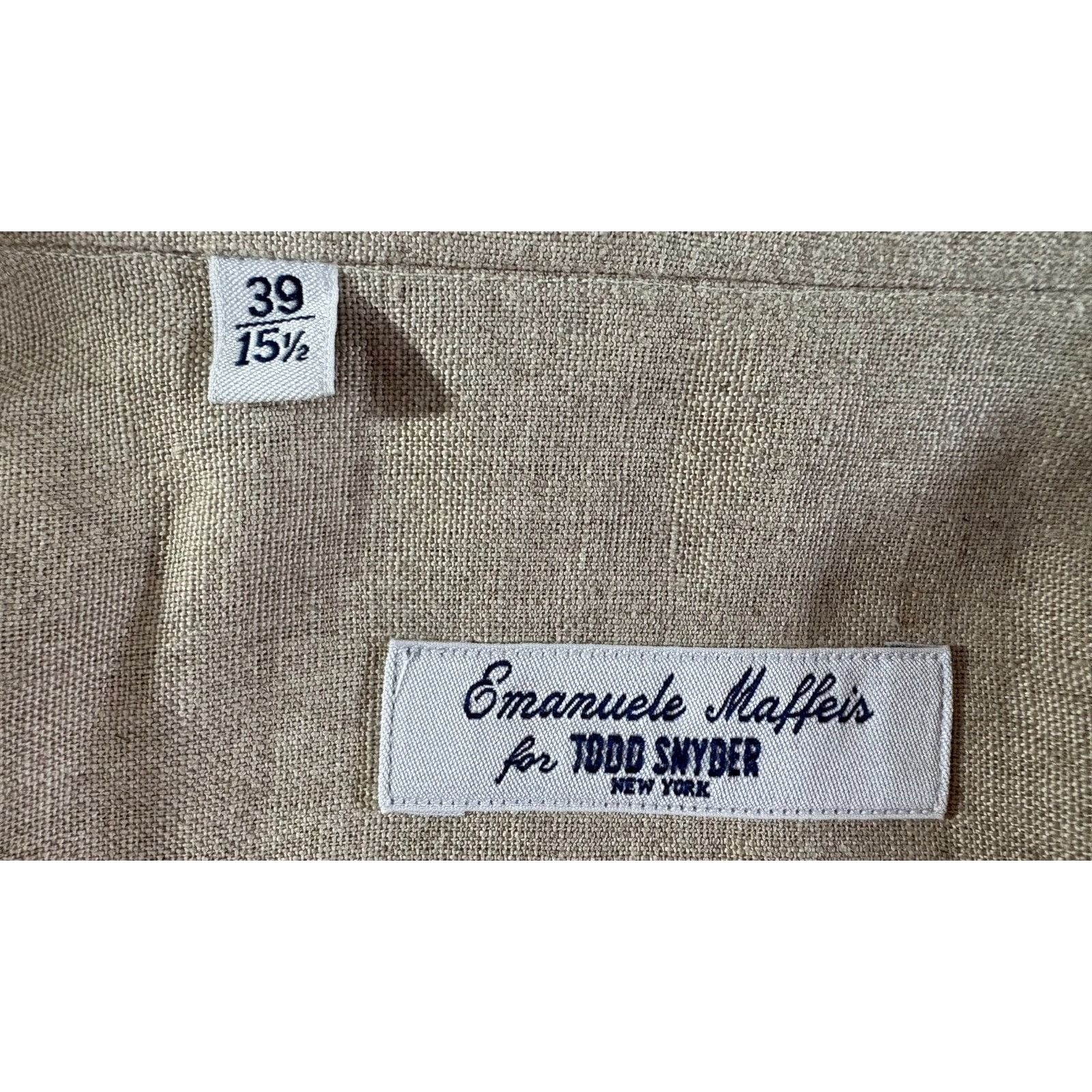 Todd Snyder Emanuele Maffeis x Todd Snyder linen dress Shirt size 15.5 b Size US M / EU 48-50 / 2 - 2 Thumbnail