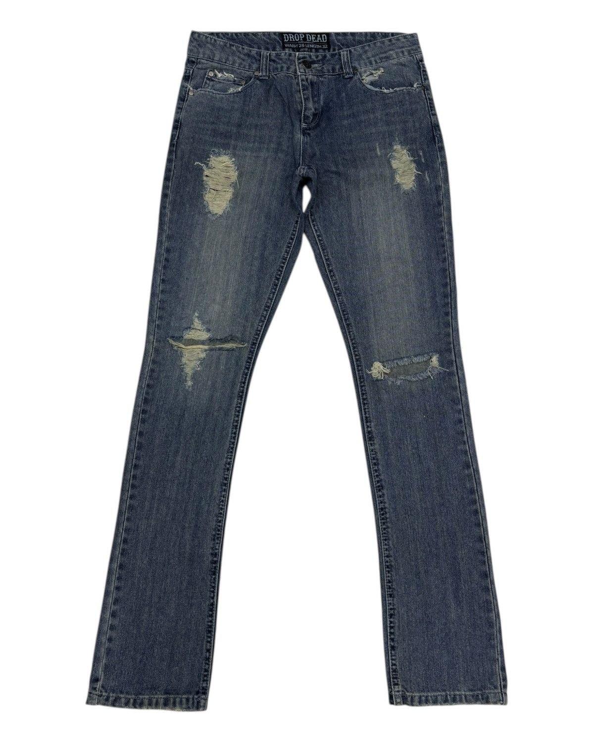 Drop Dead × Drop Dead Clothing Drop Dead Skinny Slim Fit Distressed Denim Jeans Size 30" / US 8 / IT 44 - 3 Thumbnail