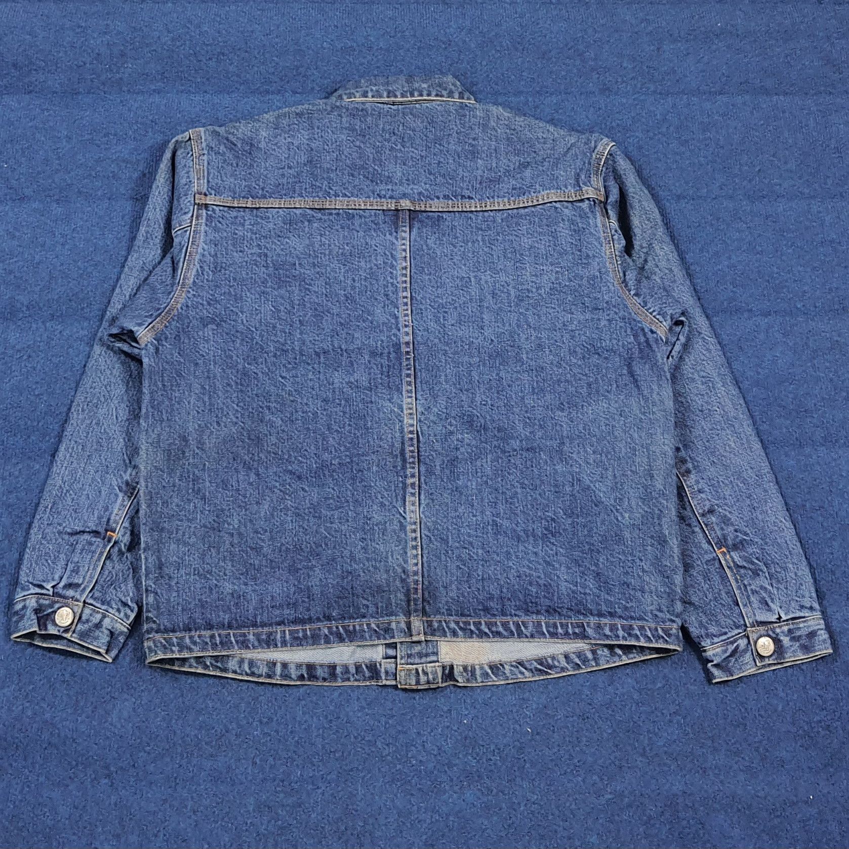 Vintage BOBSON Japan Denim Chore Jacket Blanket Lined Native Tribal Size US L / EU 52-54 / 3 - 3 Thumbnail