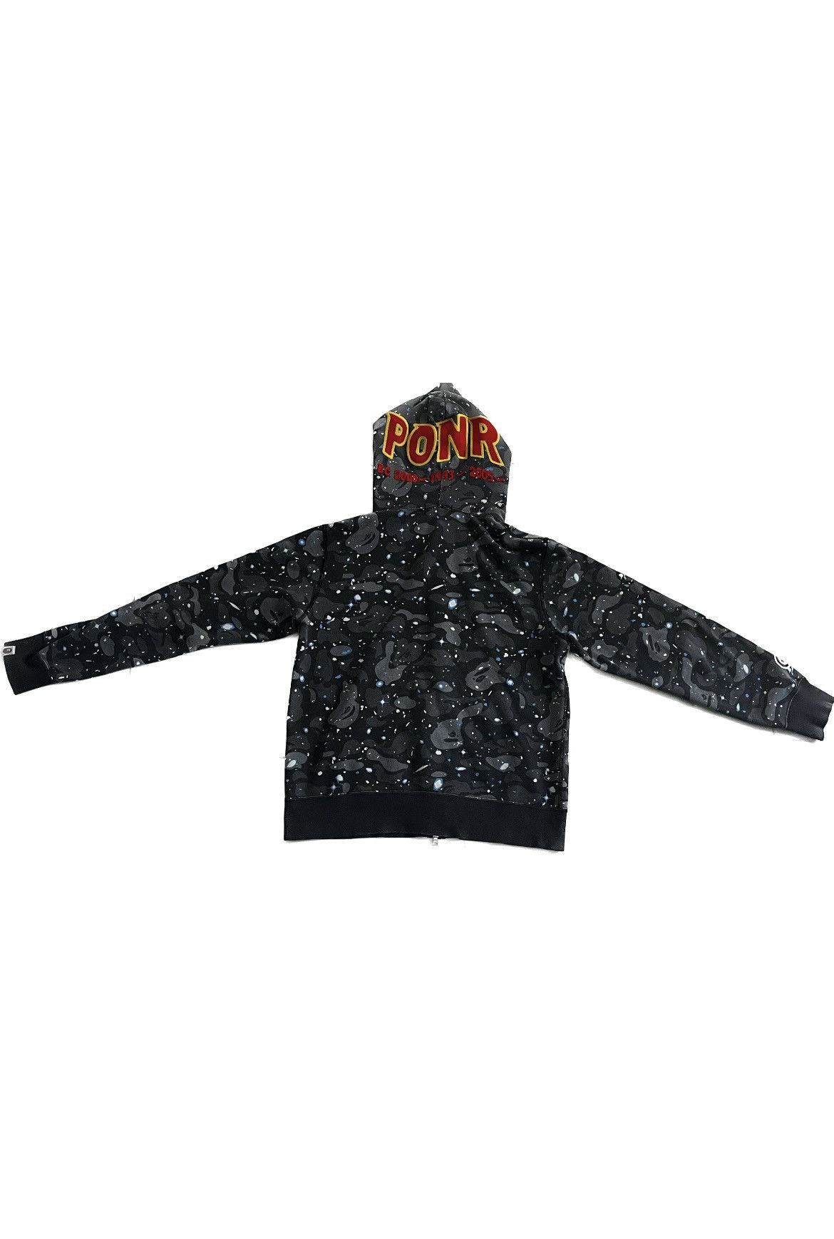 Bape space camo ponr shark hoodie black sale