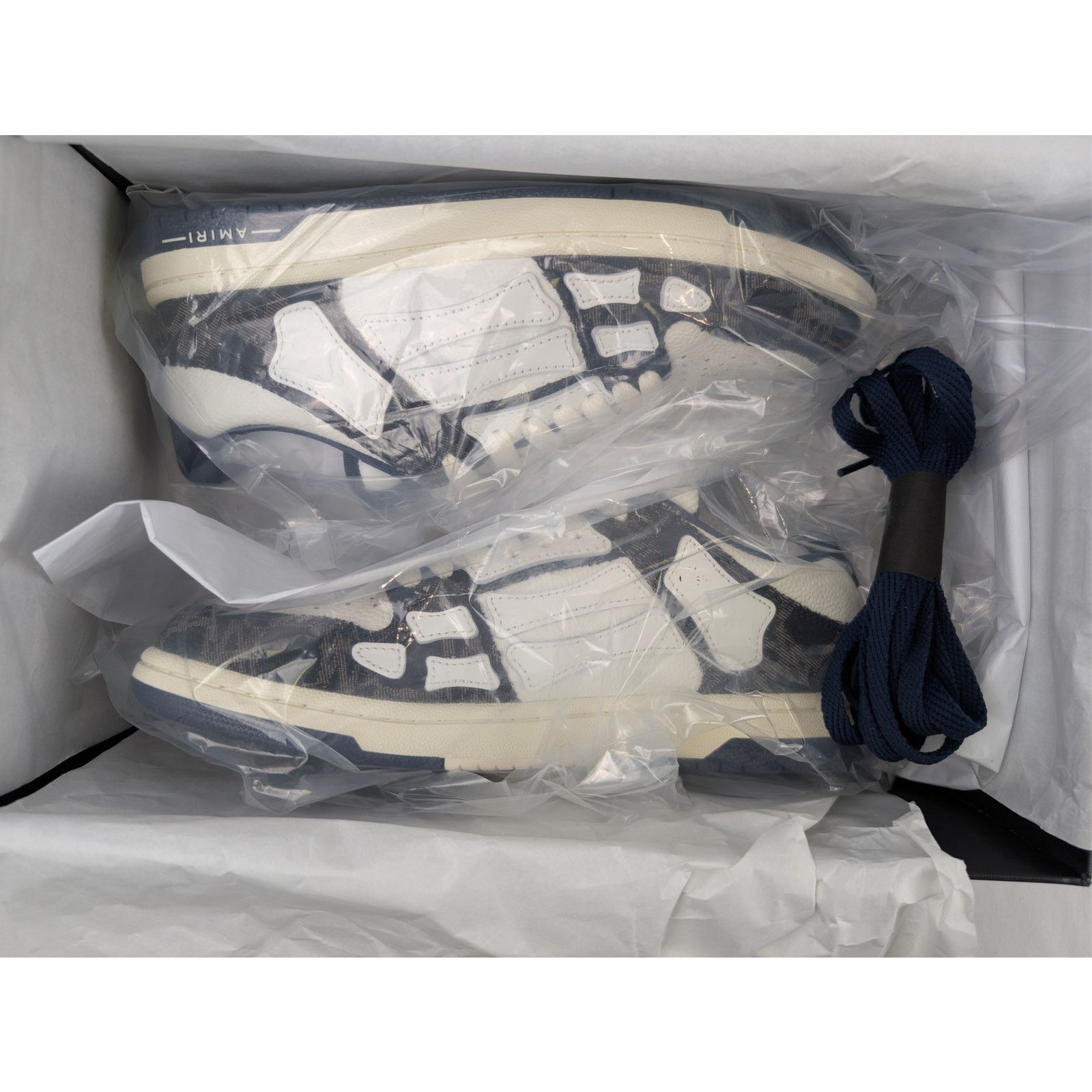 Amiri o1rshd1 MA Quad Skeleton Top Low Sneakers in Midnight Indigo Size US 10 / EU 43 - 21 Thumbnail