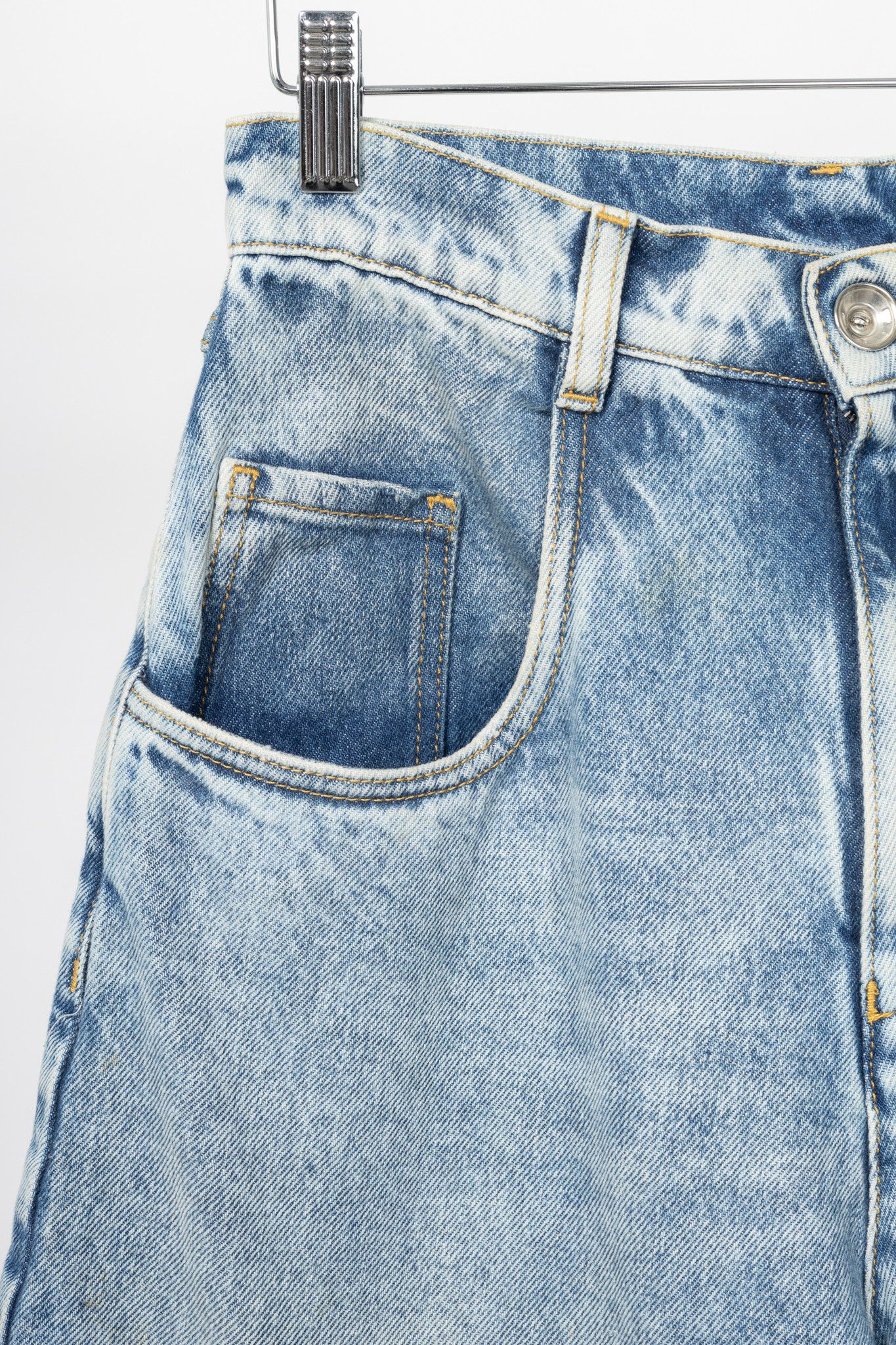 Maison Margiela Maison Margiela Blue Cotton Slit Jeans Size 27" / US 4 / IT 40 - 4 Thumbnail