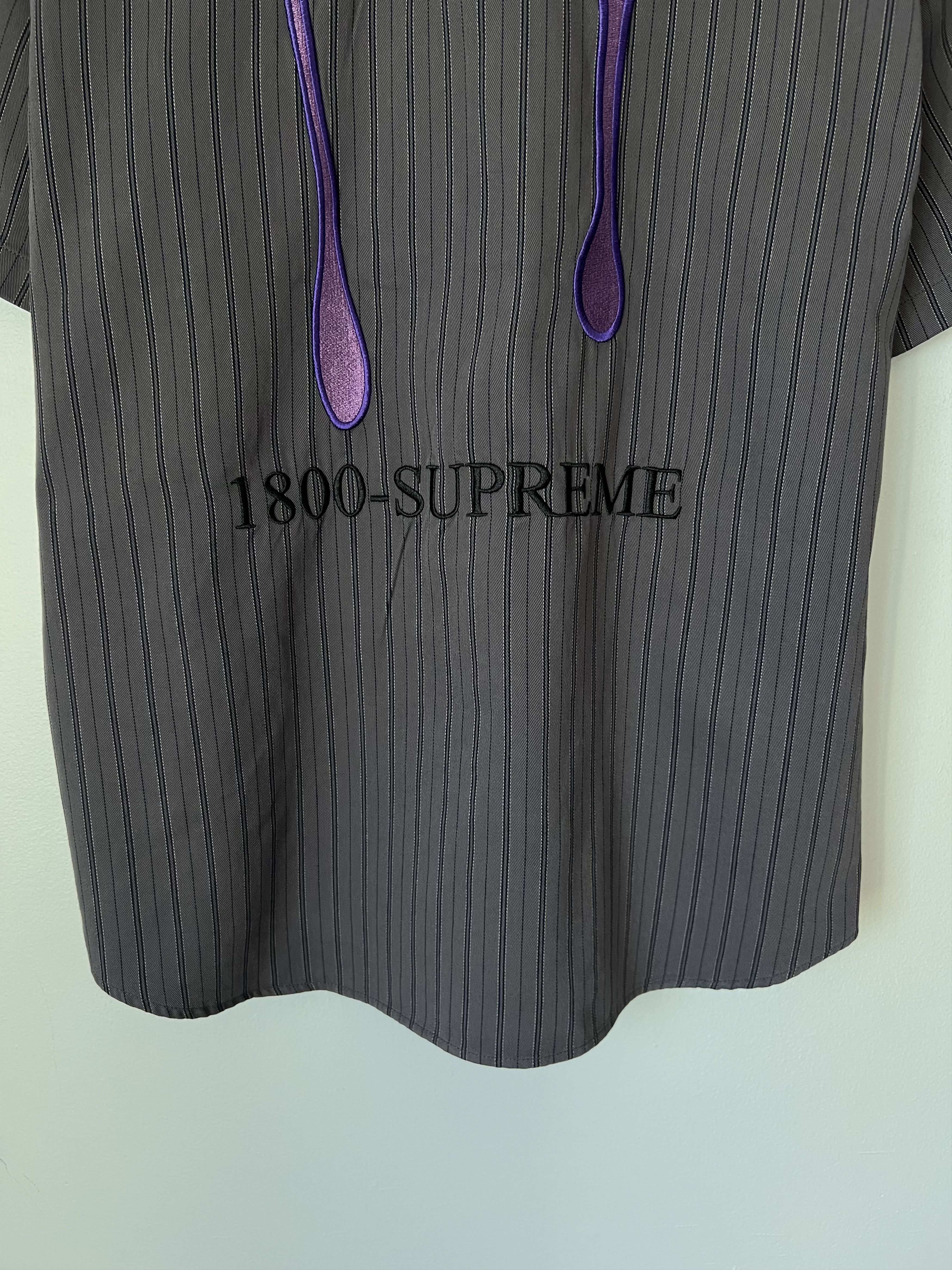 Supreme Supreme AOI Eyes Work Shirt in Purple Stripe Size US XL / EU 56 / 4 - 3 Thumbnail