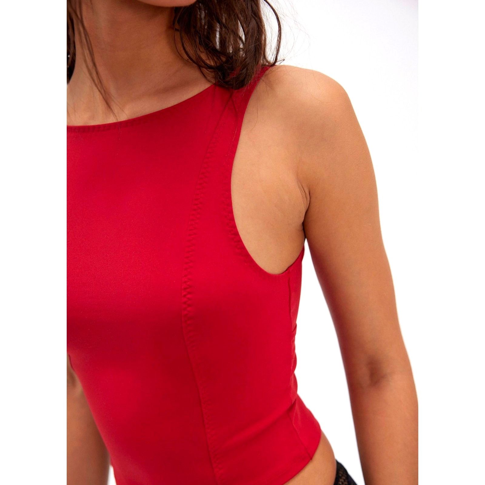 Free People Free People Just Getting Started Muscle Tank Tango Red XL Size XL / US 12-14 / IT 48-50 - 4 Thumbnail