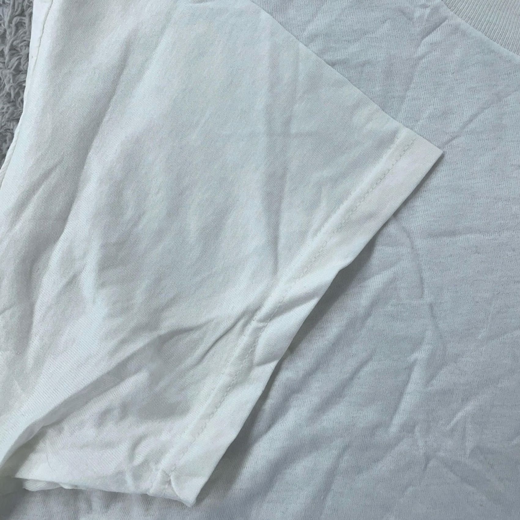 Fruit Of The Loom Vtg Blank White Fruit of the Loom T-Shirt Mens Large Crewneck Short Sleeve Tee Size US L / EU 52-54 / 3 - 6 Thumbnail