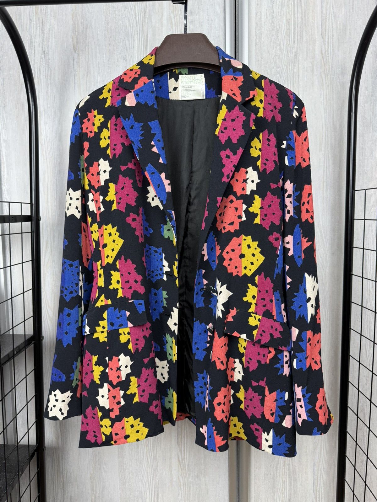 Emmanuelle Khanh Emmanuelle Khahn Paris vintage multicoloured designer blazer Size M / US 6-8 / IT 42-44 - 8 Thumbnail