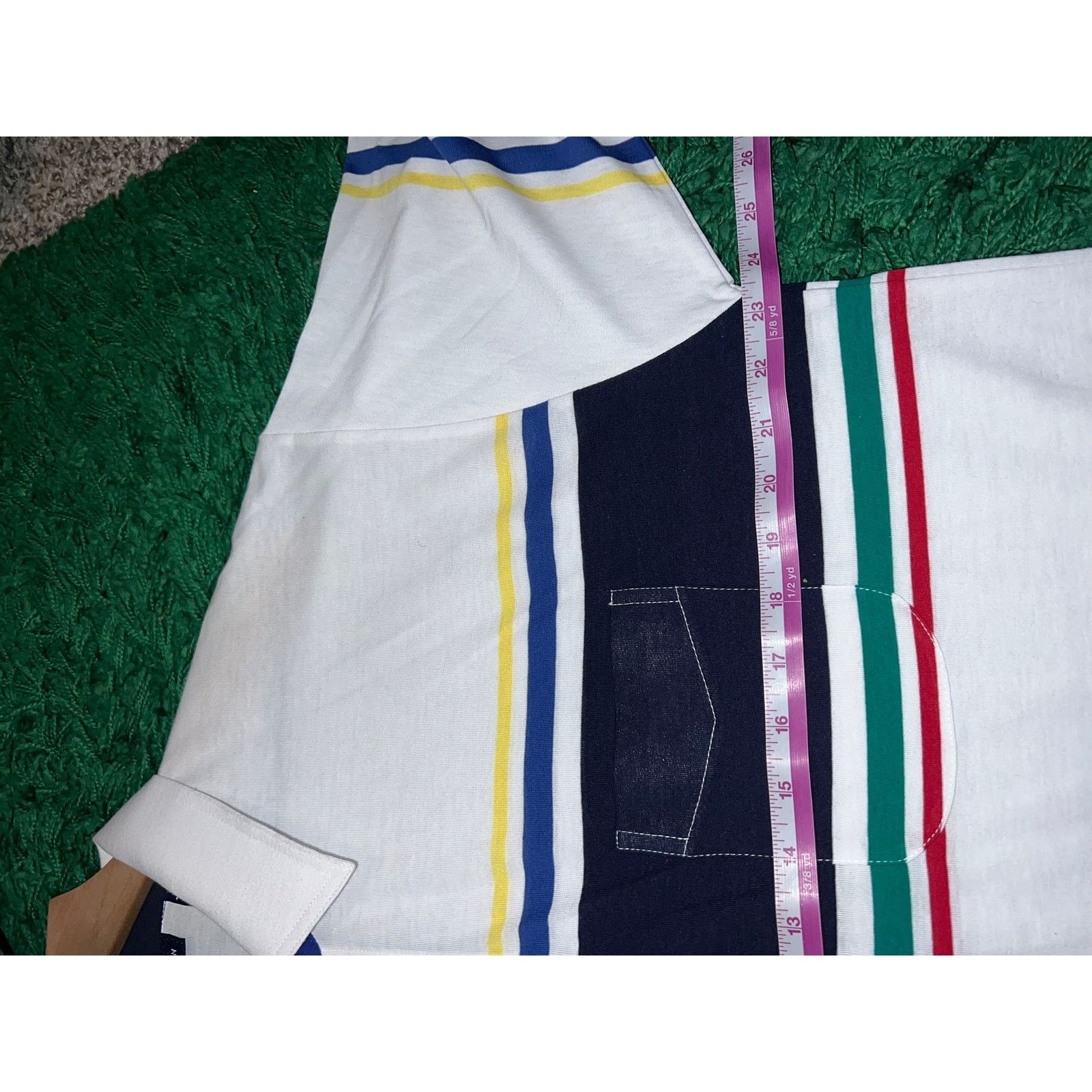Van Heusen NWT Van Heusen Classic White Striped Polo Shirt VTG L Large Size US L / EU 52-54 / 3 - 11 Thumbnail