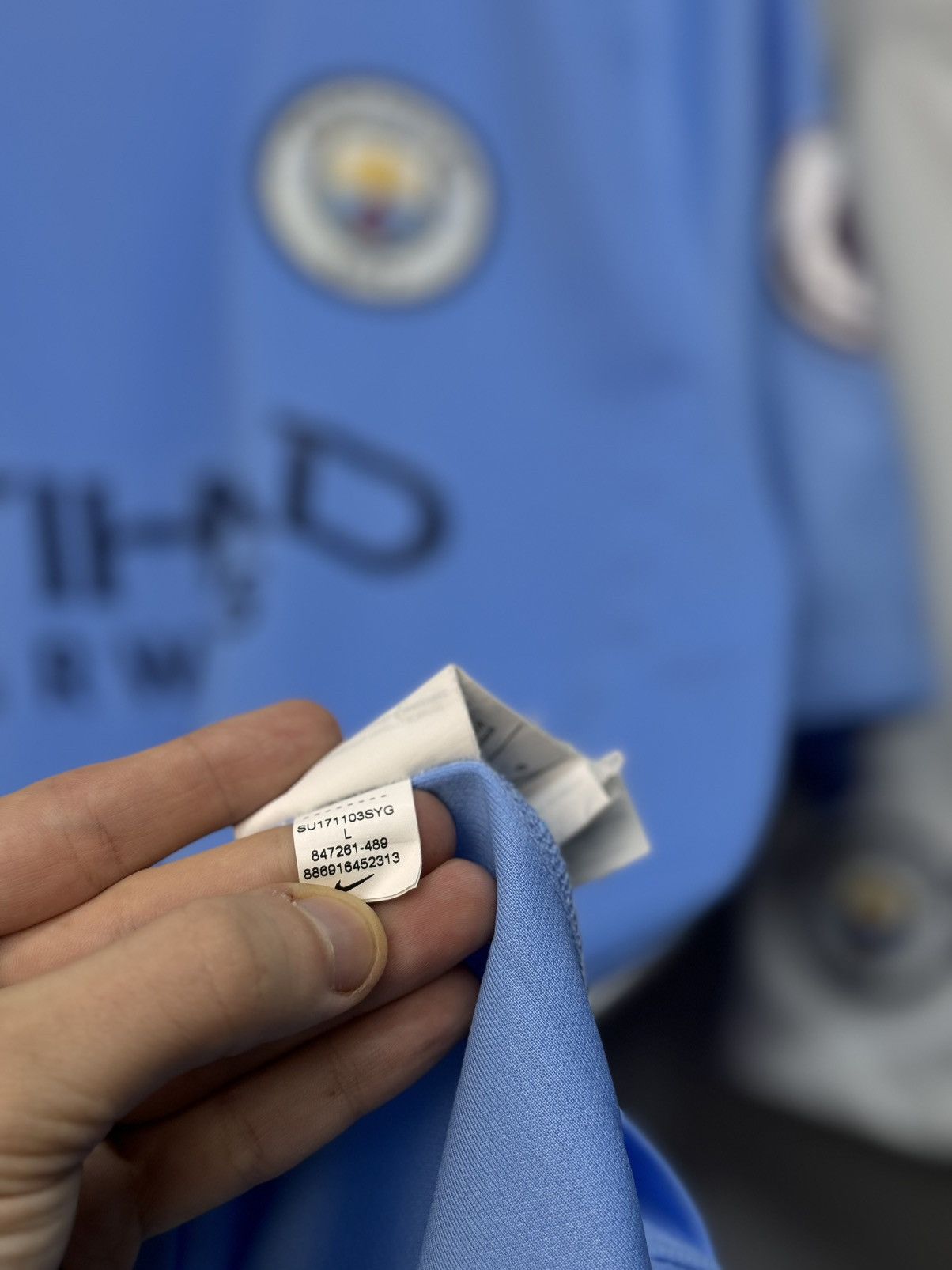 Vintage Vintage Nike Manchester City Sterling 2017 suits blockcore Size US L / EU 52-54 / 3 - 11 Thumbnail