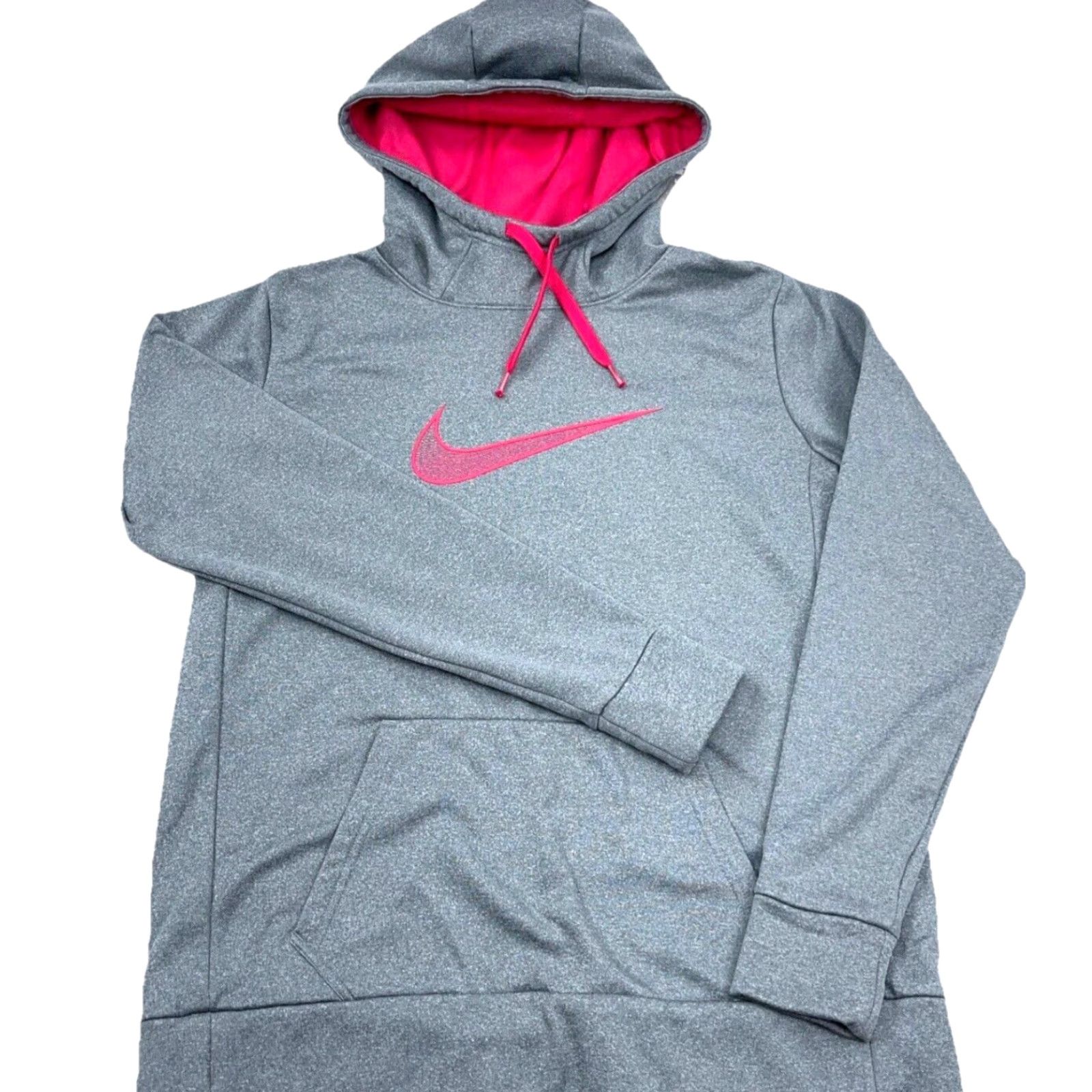 Nike Nike Hoodie Women M Gray Pink Sweatshirt Dri-Fit Performance Swoosh Logo Pullover Knit Casual Activewear Jacket Size M / US 6-8 / IT 42-44 - 2 Thumbnail