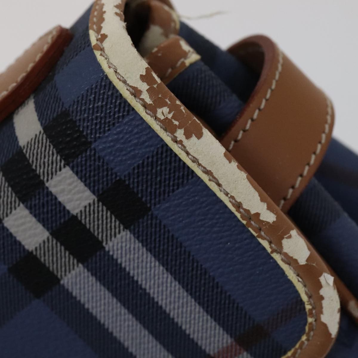 Burberry Burberry Nova Check Hand Bag Pvc Leather Blue Size ONE SIZE - 9 Thumbnail