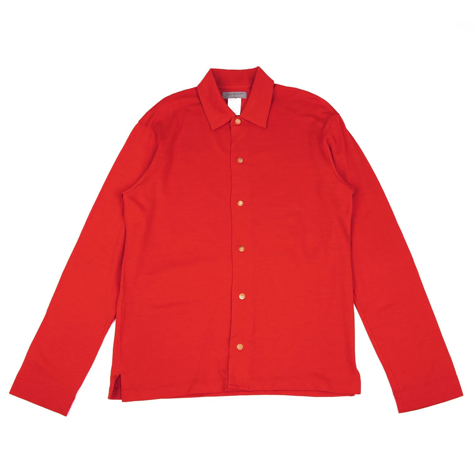 Yohji Yamamoto Yohji Yamamoto Wool Knit Shirt Red 3 Size US L / EU 52-54 / 3 - 1 Thumbnail