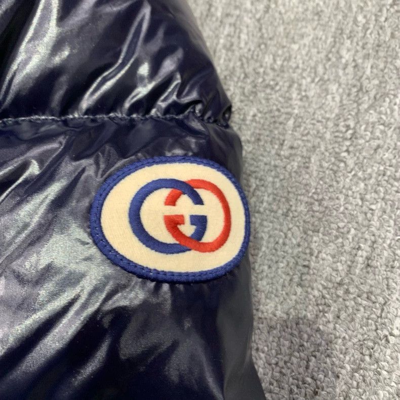 Gucci Gucci Dark blue glossy double G-sleeved down jacket 2501-Ne Size US L / EU 52-54 / 3 - 9 Thumbnail
