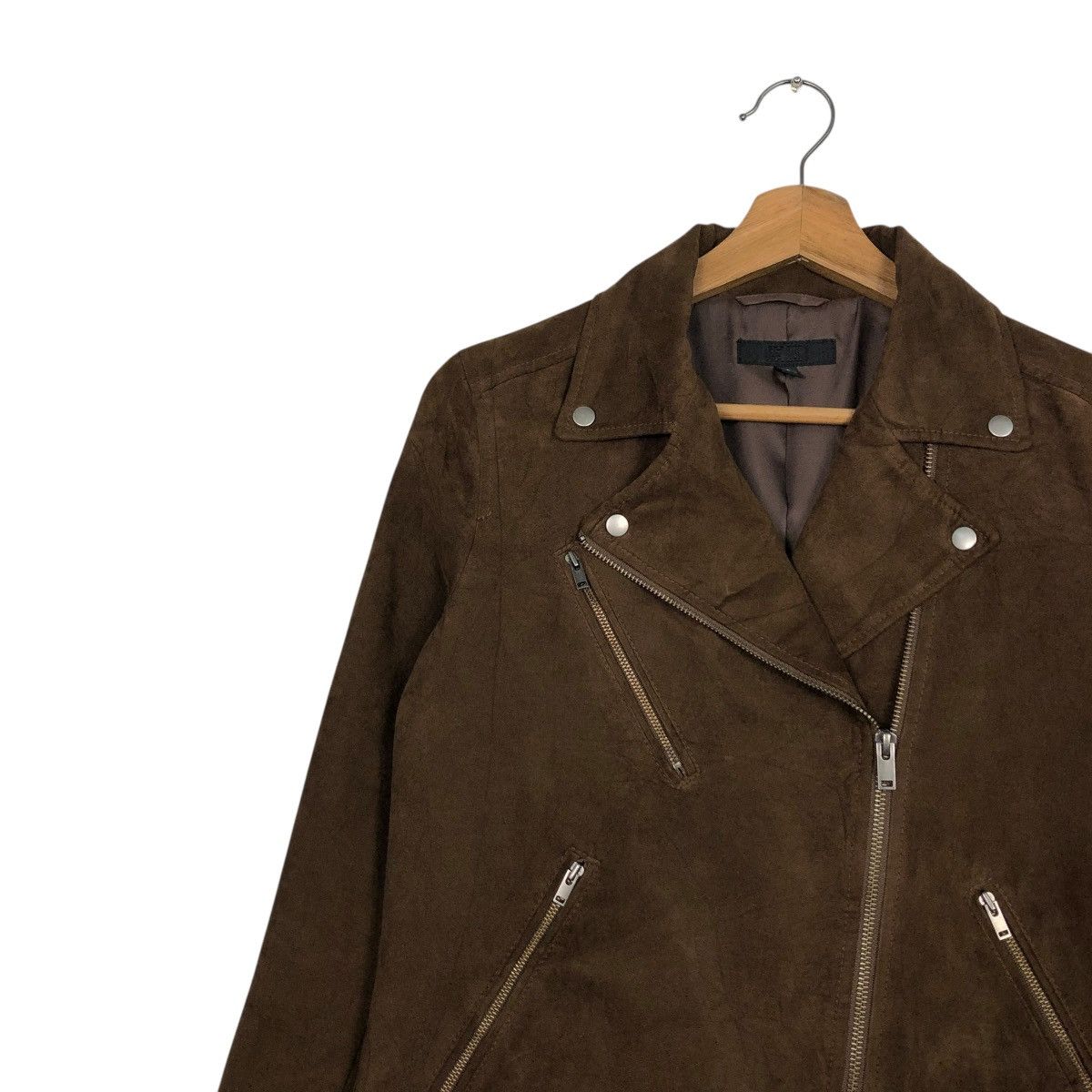 Japanese Brand 🔥RICH BROWN BIKER JACKET DOUBLE COLLAR UNIQLO ISSEY MIYAKE Size US S / EU 44-46 / 1 - 9 Thumbnail