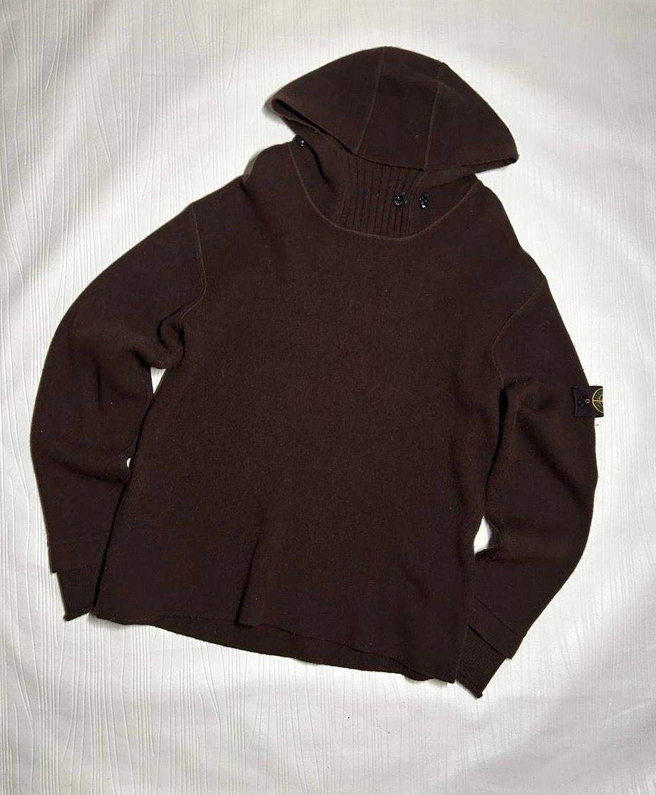 Pre-owned Stone Island X Vintage Stone Island Wool Knit Sweater Rere Item In Brown
