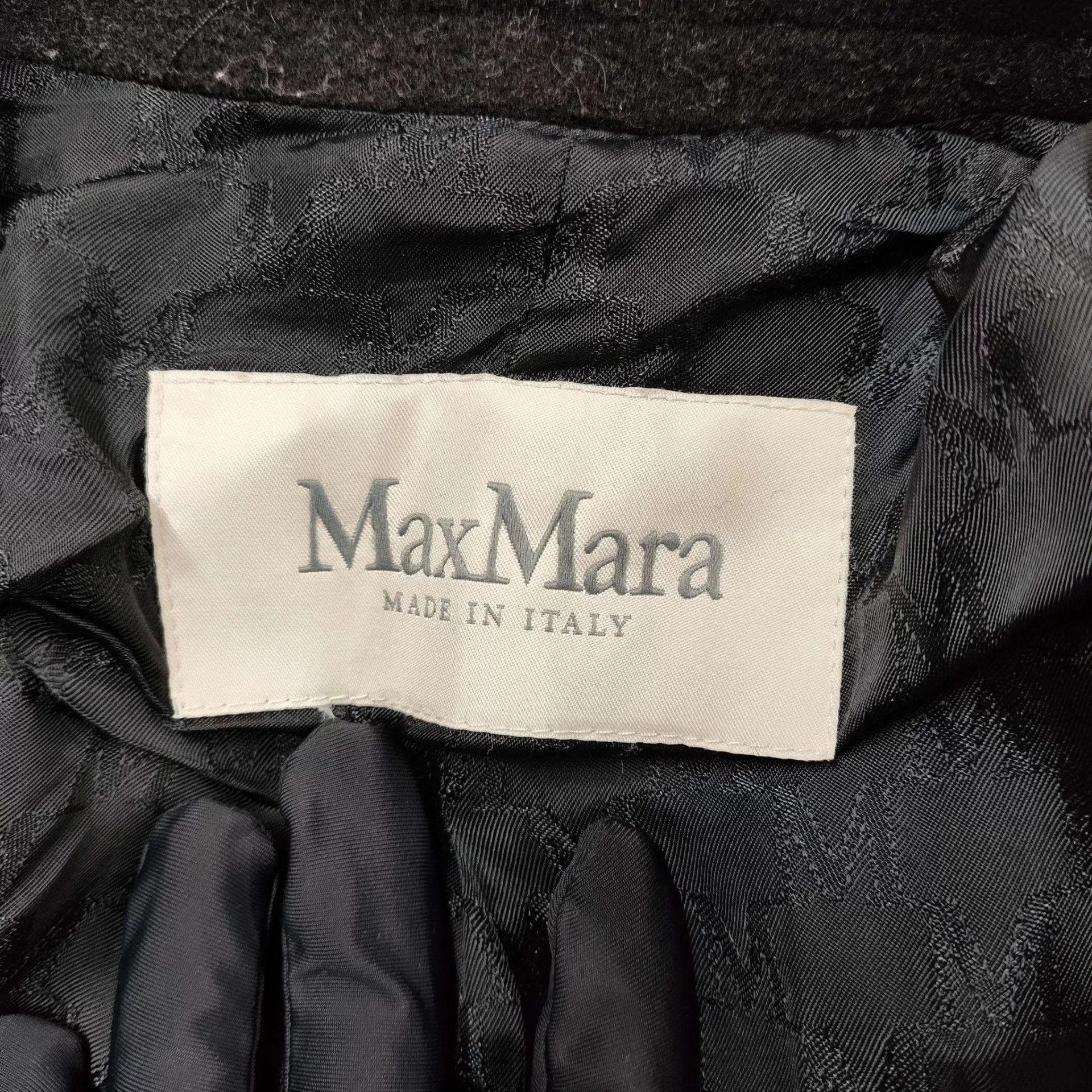 Max Mara Maxmara 101801 Cashmere Coat Black 160/84A Size S / US 4 / IT 40 - 7 Thumbnail