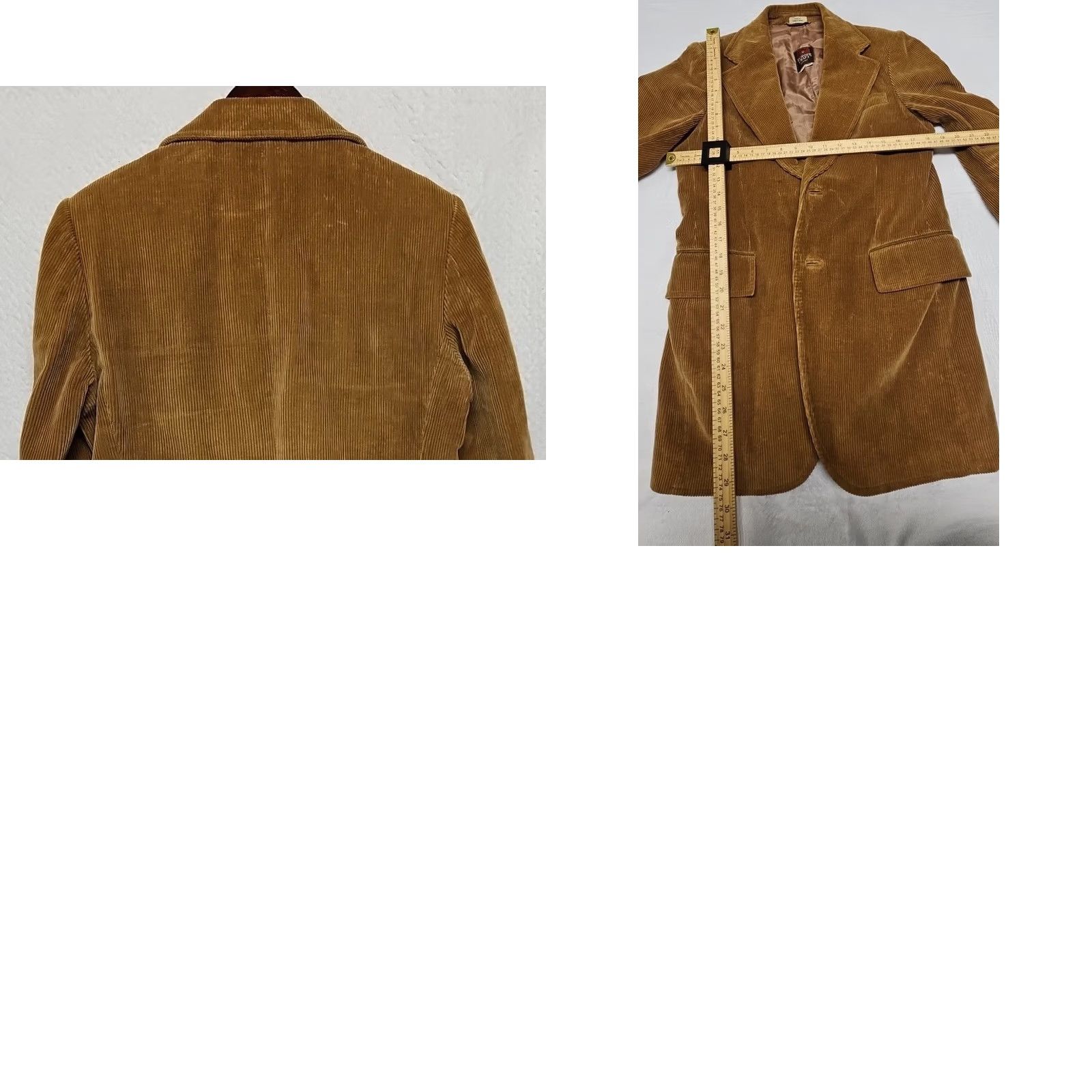 Vintage VINTAGE Europe-craft Corduroy Blazer Men 38 Tan Brown 80s Cardigan? Size 42R - 8 Thumbnail