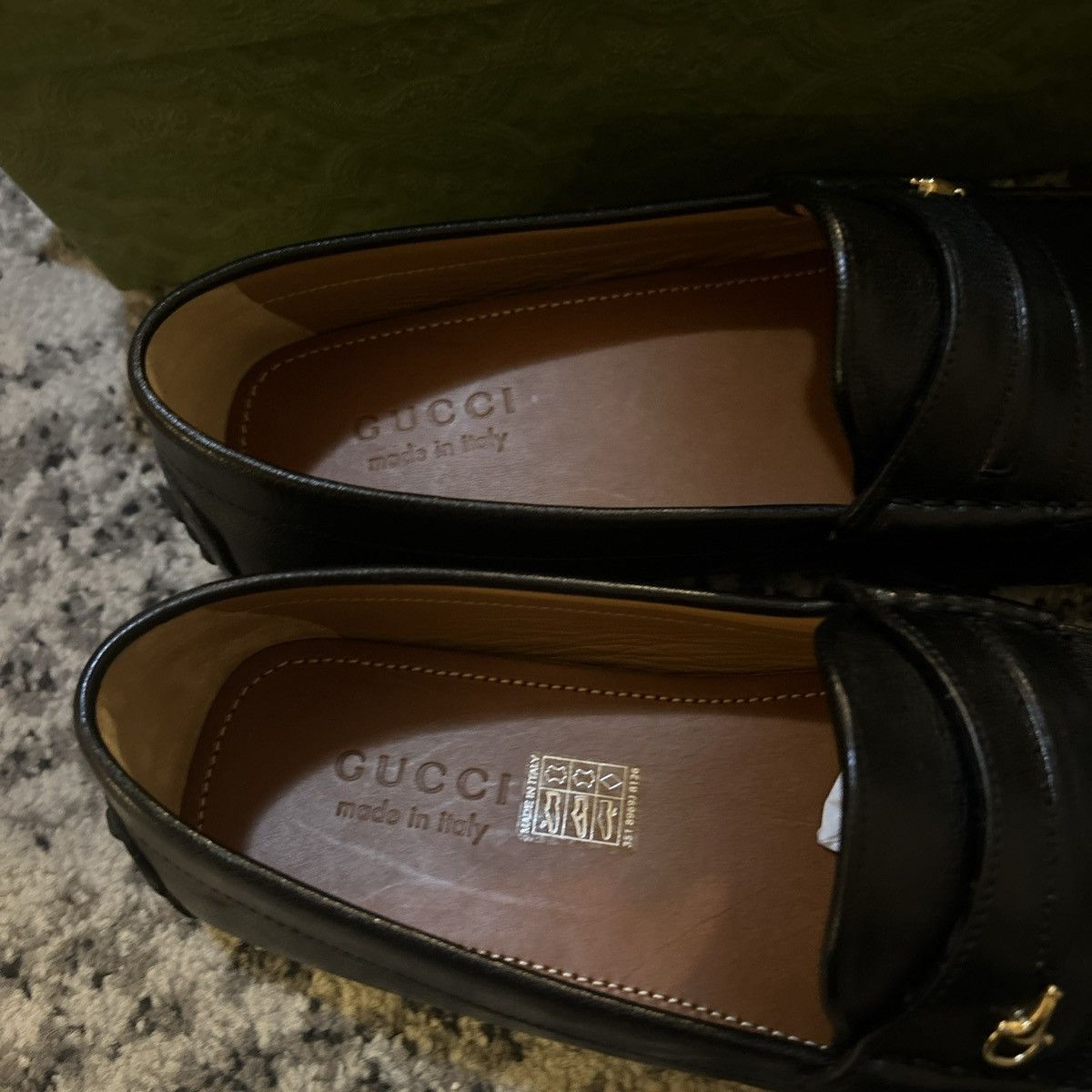 Gucci Gucci Men Gommino Driver Loafers with Half Horsebit Black Size US 10 / EU 43 - 6 Thumbnail