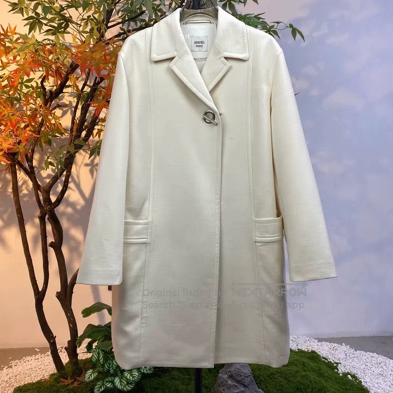 Hermes Hermes Beige Wool Coat Size XS / US 0-2 / IT 36-38 - 1 Thumbnail