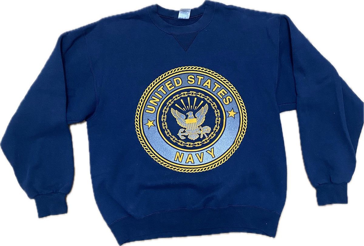 Soffe Vintage US Navy Military Crewneck Sweatshirt Made in USA Size US L / EU 52-54 / 3 - 1 Thumbnail