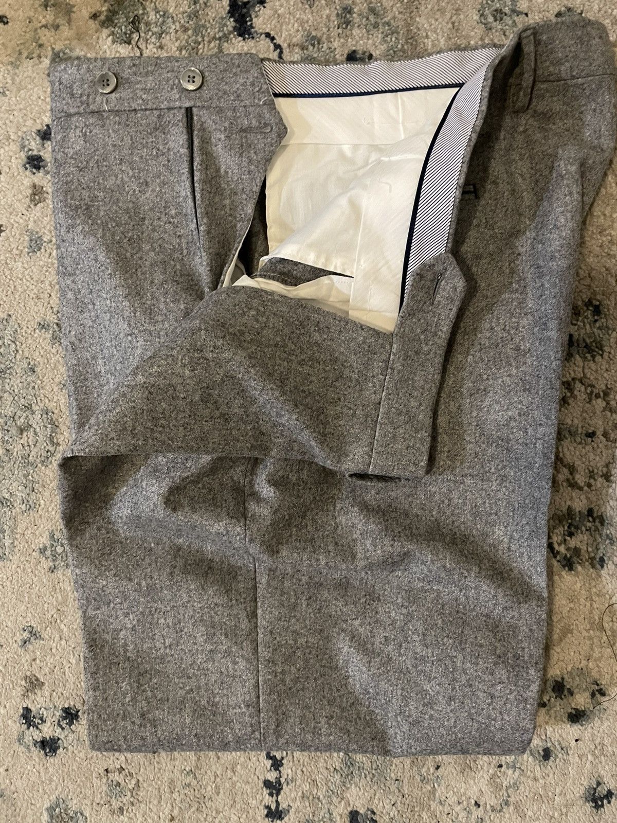Luigi Bianchi Wool Flannel Flat Front Trouser Size US 36 / EU 52 - 4 Thumbnail