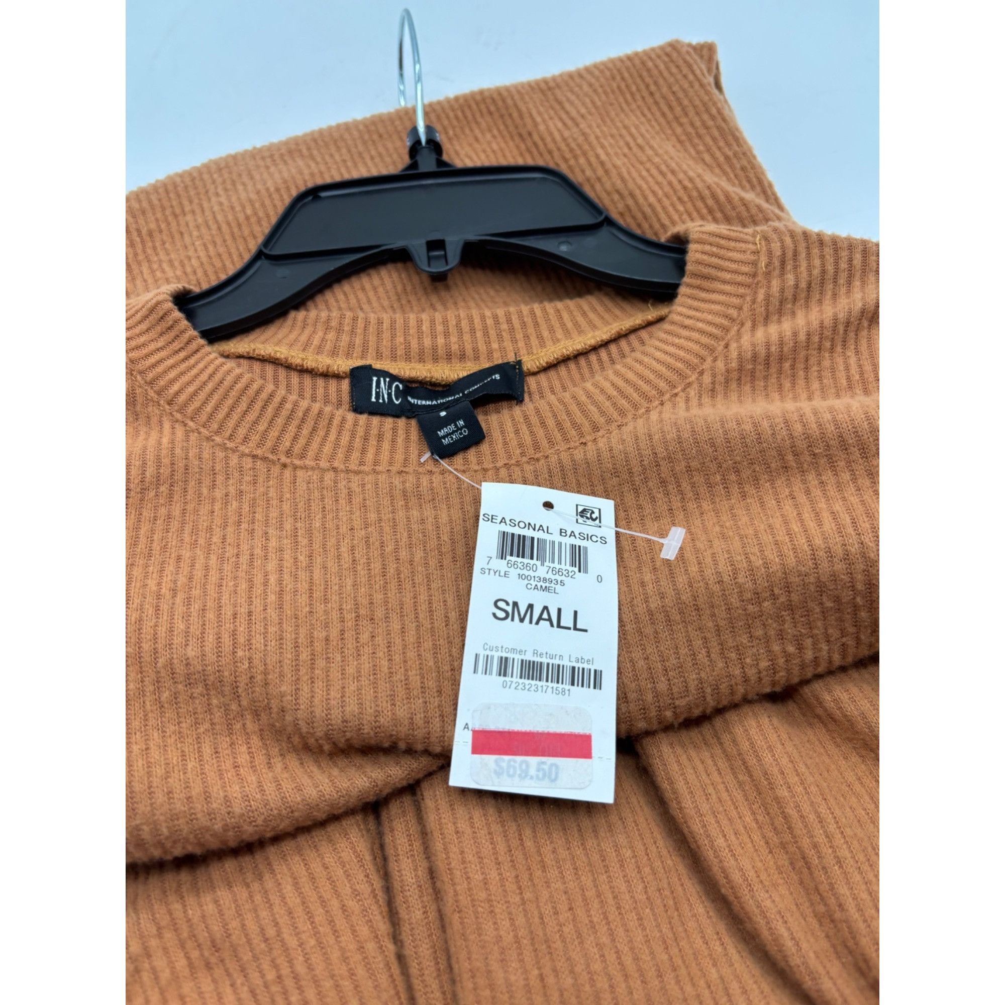 Other INC International Concepts Ribbed Midi Dress, Camel, Sz. S Size S / US 4 / IT 40 - 8 Thumbnail
