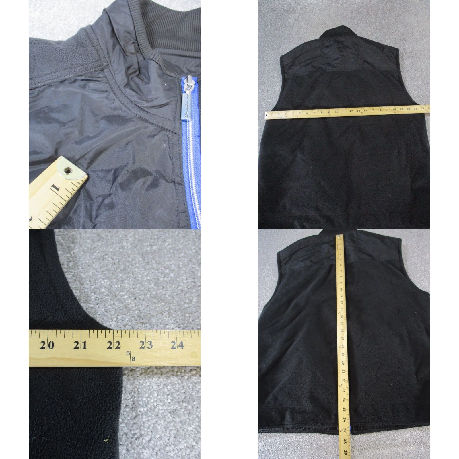 Tommy Bahama Tommy Bahama Vest Mens L Black Reversible Fleece Zip Stand-Up Collar Windbreaker Golf Hiking Walking Size L Mens Size US L / EU 52-54 / 3 - 8 Thumbnail