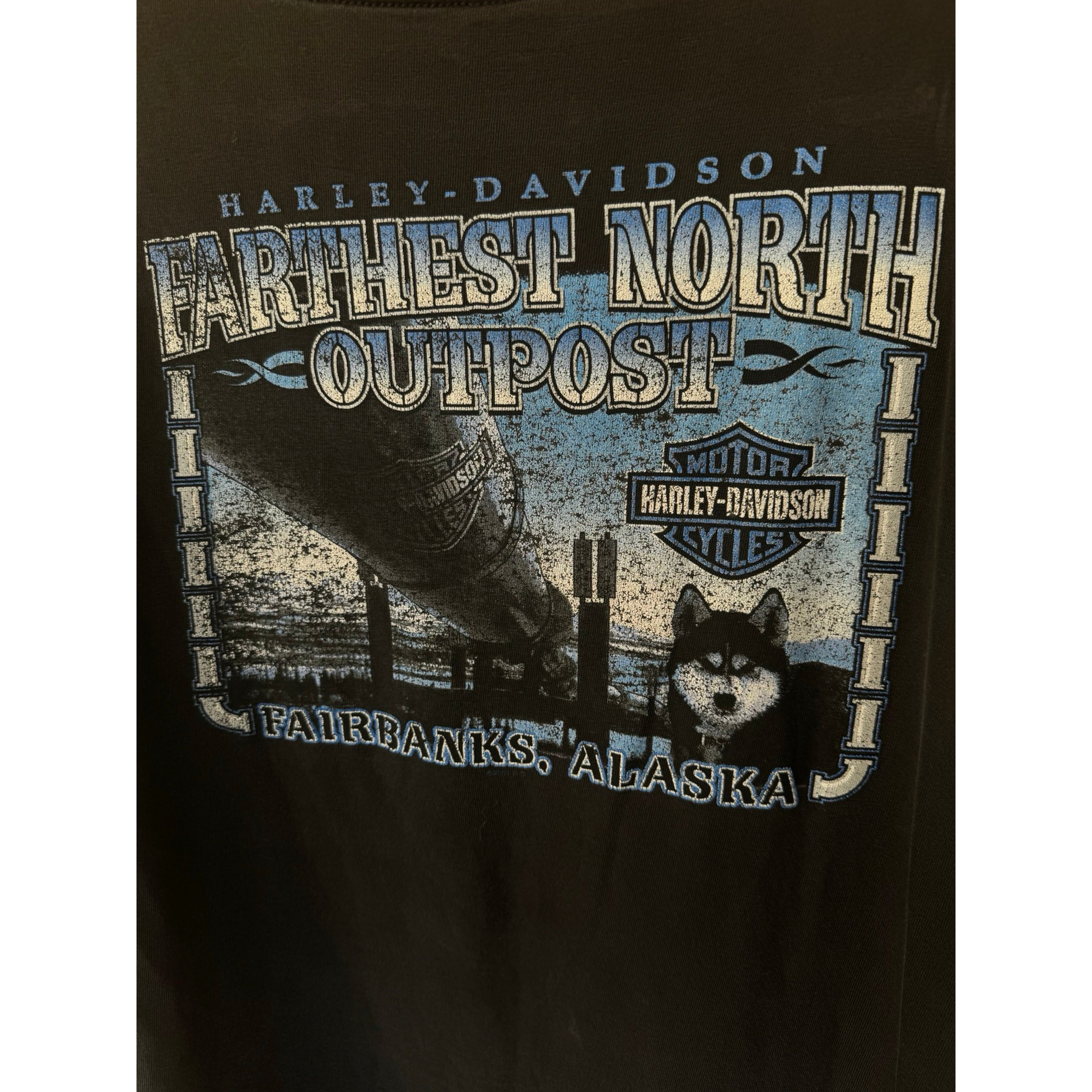 Vintage Legends Tread Harley Davidson Alaska Tee Size US XL / EU 56 / 4 - 4 Thumbnail